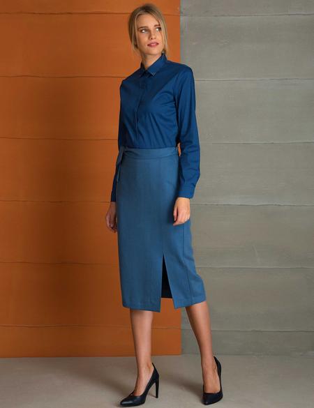 İndigo Regular Fit Dokuma Etek - 50197331001