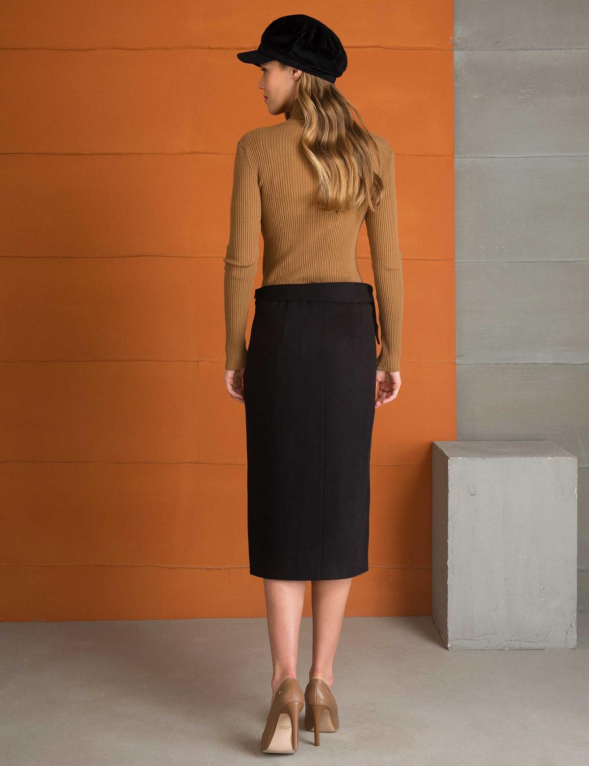 Siyah Regular Fit Dokuma Etek - 50197331006