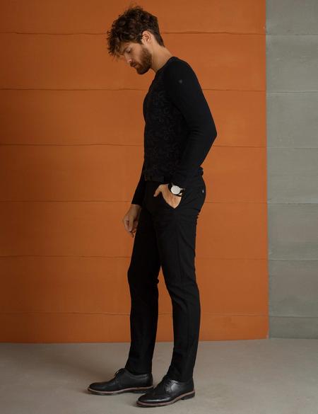 Siyah Slim Fit Chino Pantolon - 50197411003