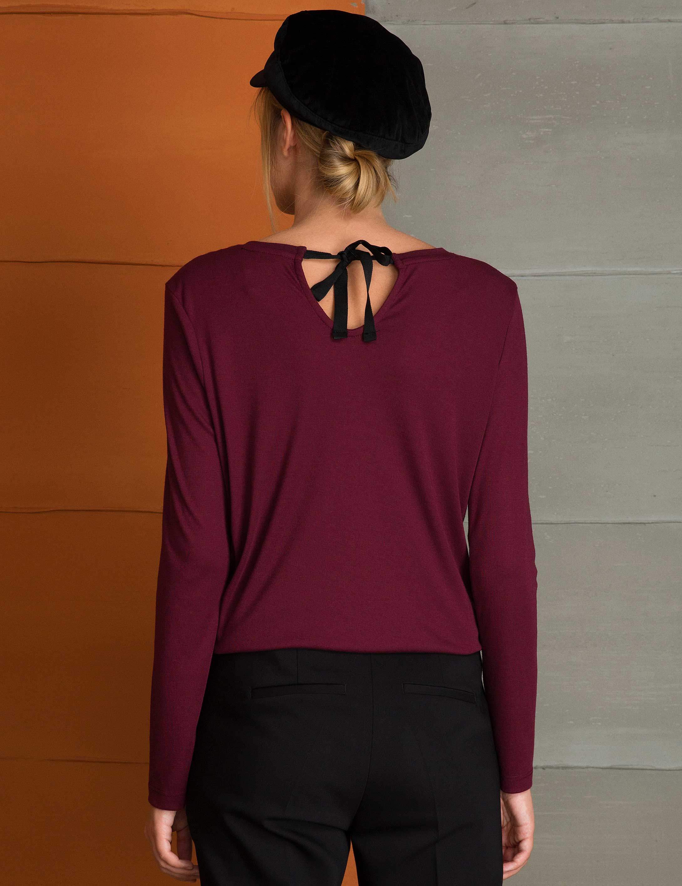 Bordo Slim Fit Tişört - Image 3