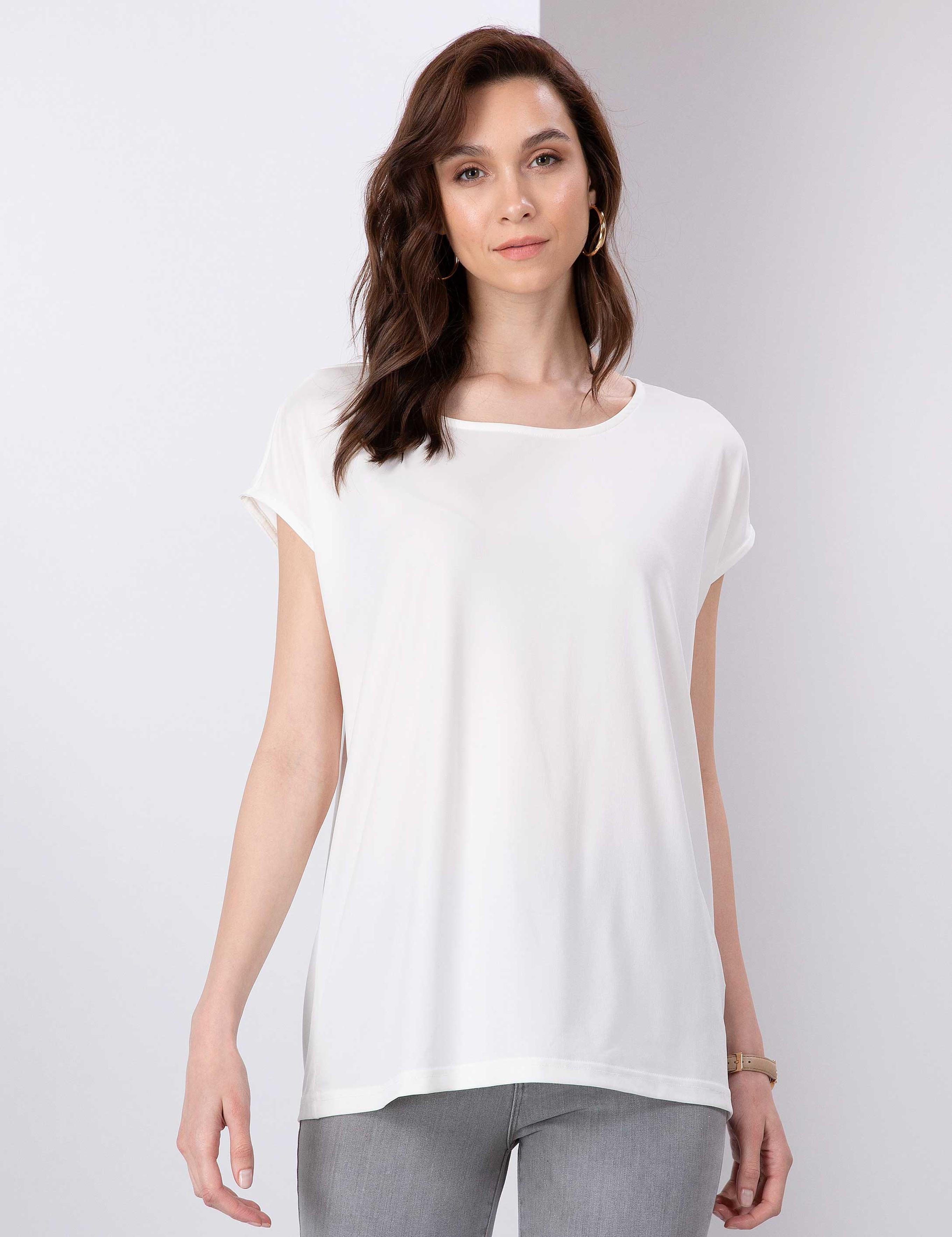 Ekru Comfort Fit Örme Bluz