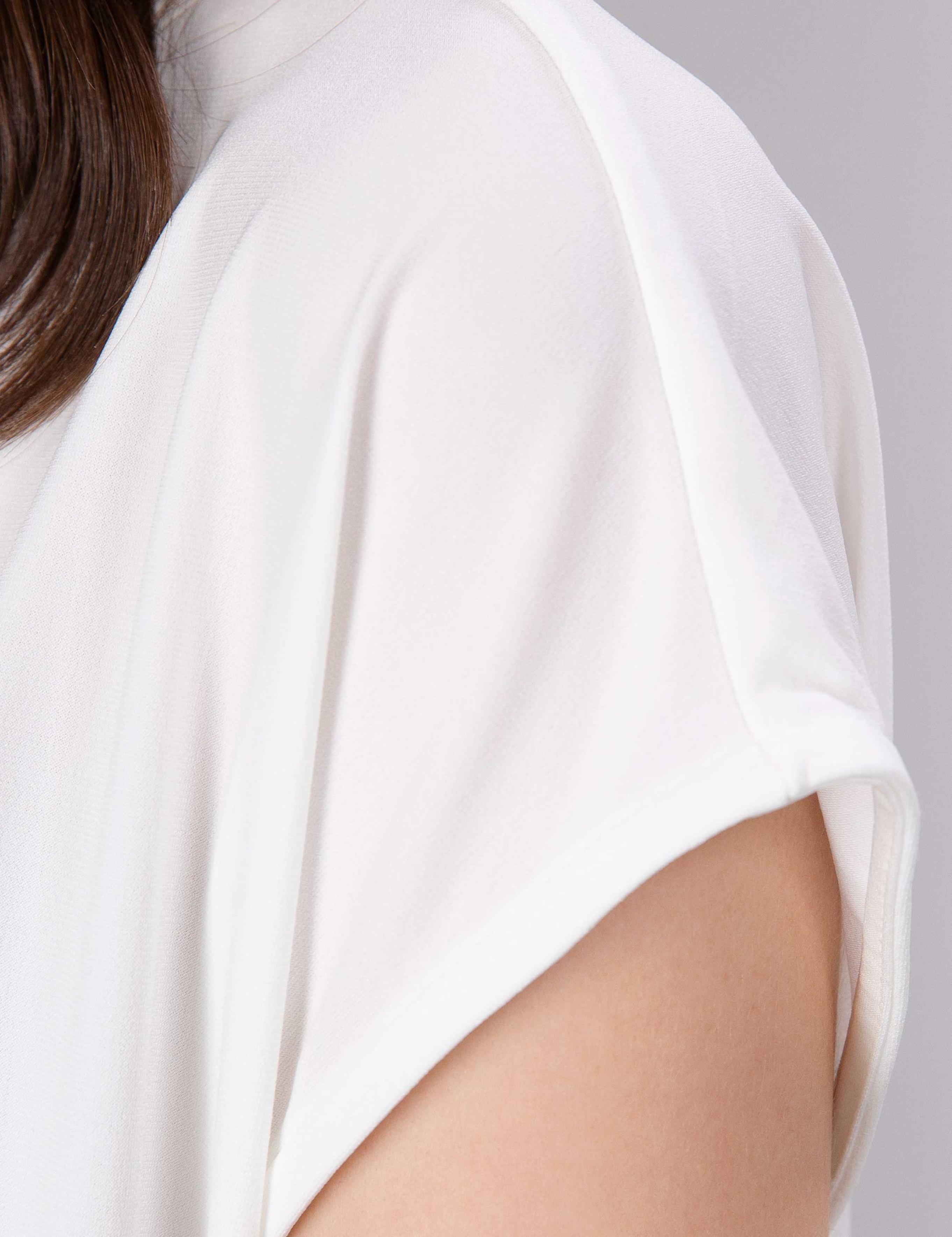 Ekru Comfort Fit Örme Bluz