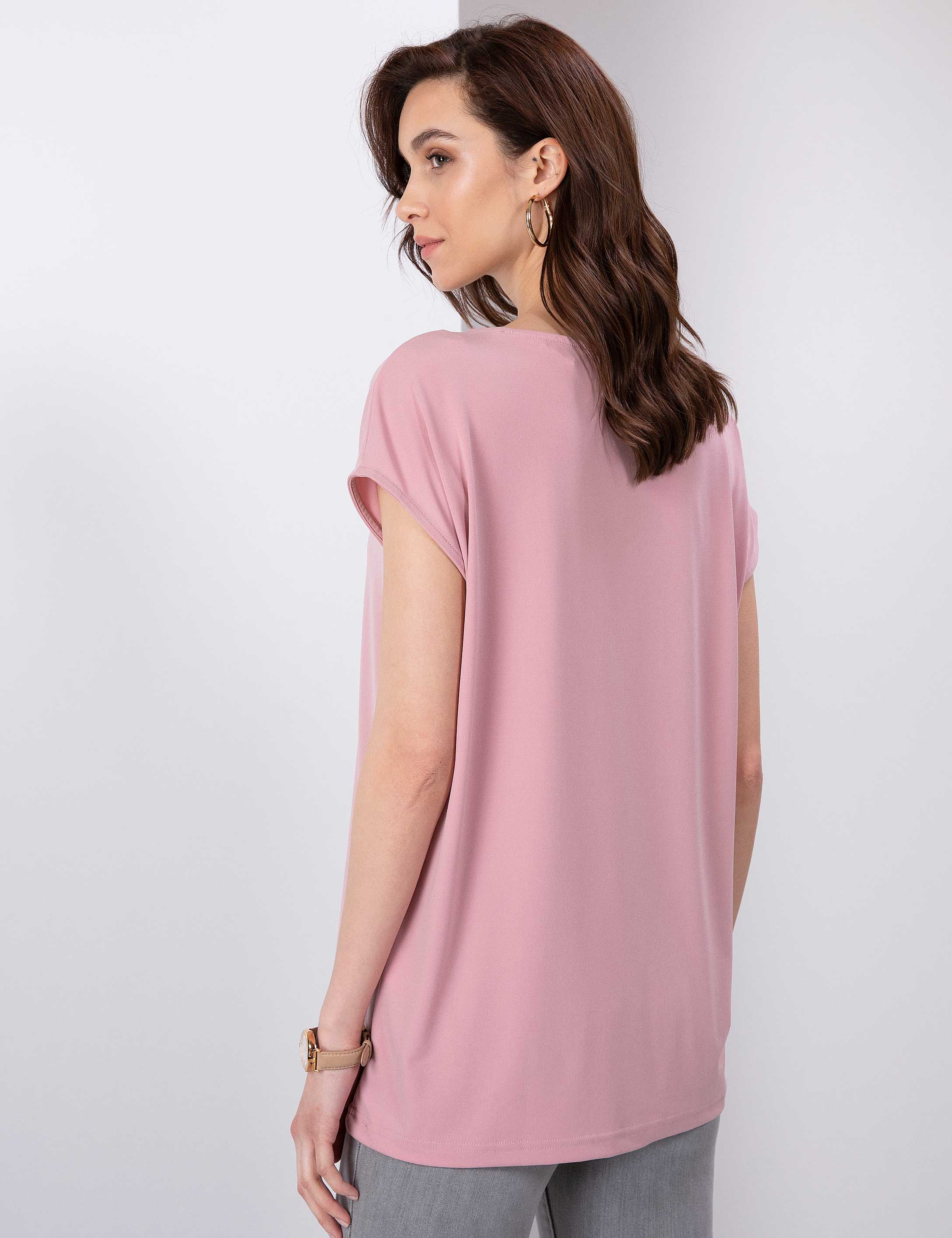 Pudra Comfort Fit Örme Bluz