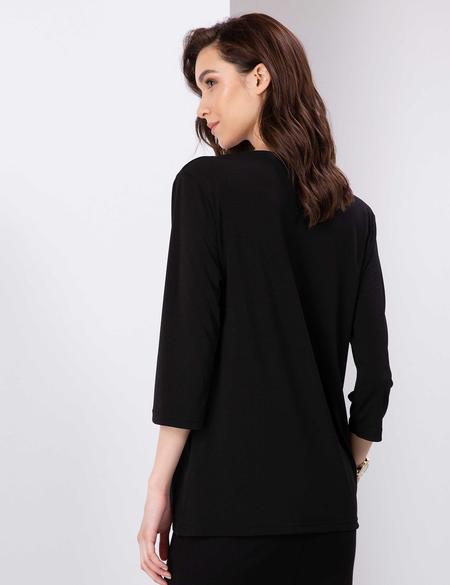 Siyah Comfort Fit Bluz - 50197783045