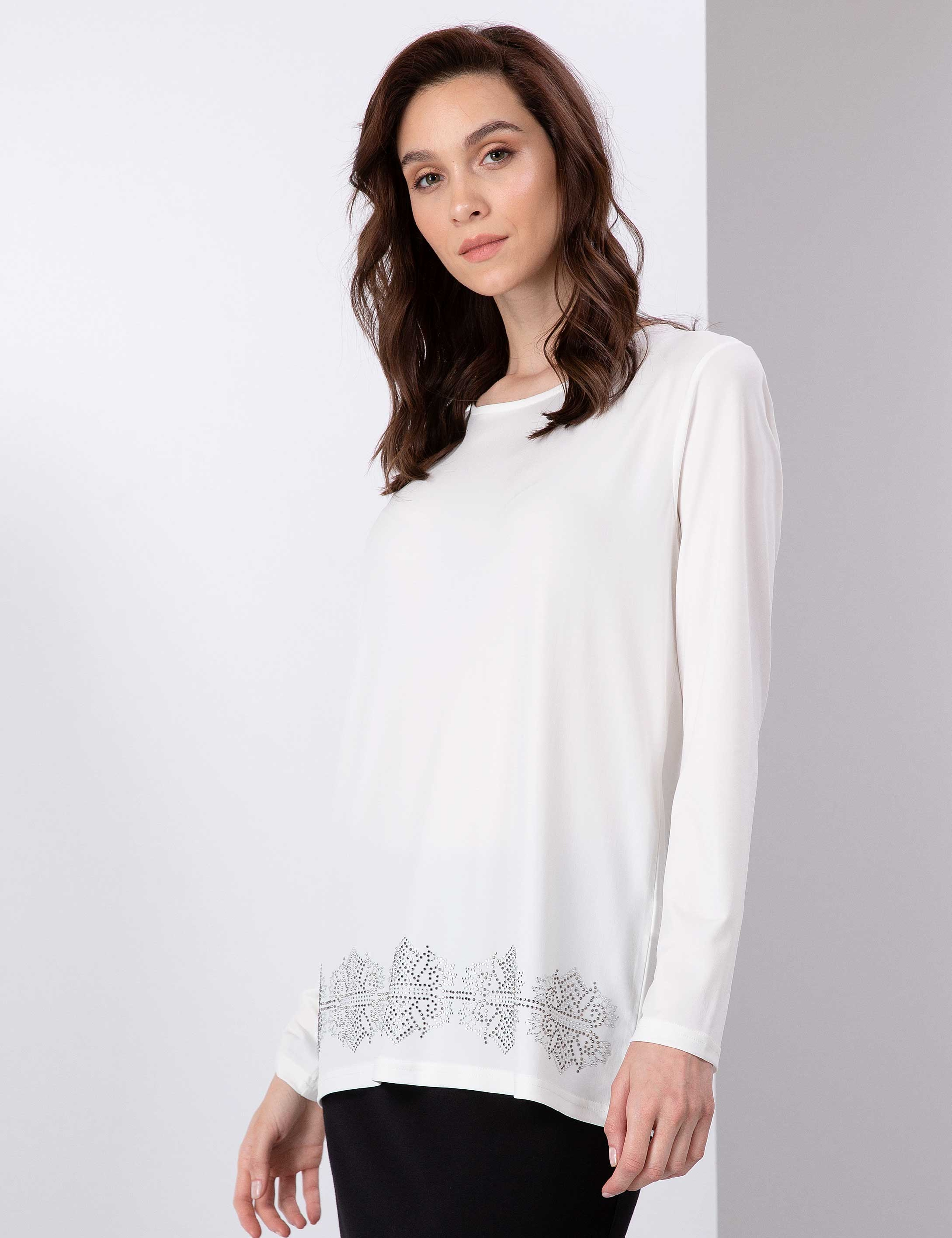 Ekru Comfort Fit Bluz - Image 3