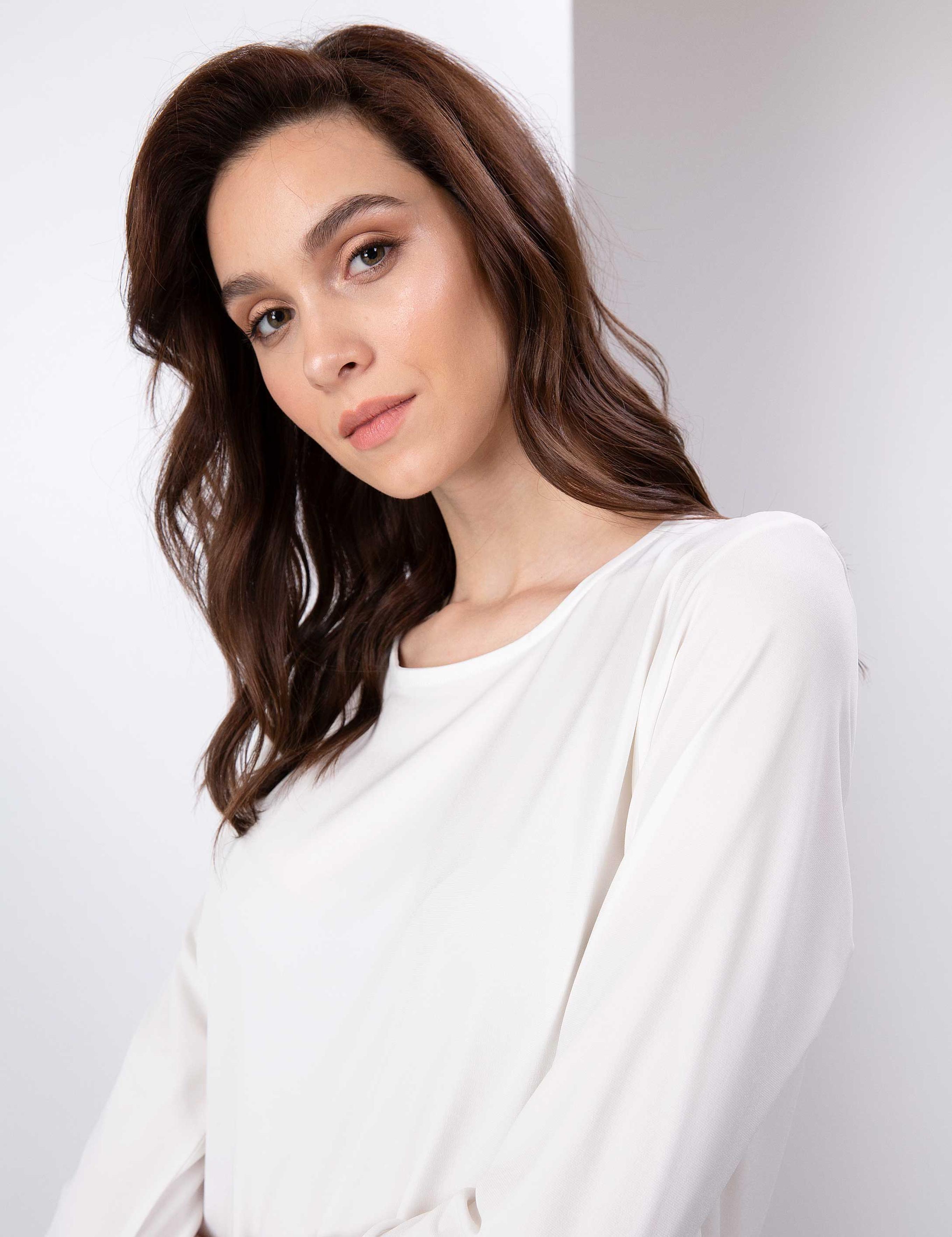 Ekru Comfort Fit Bluz