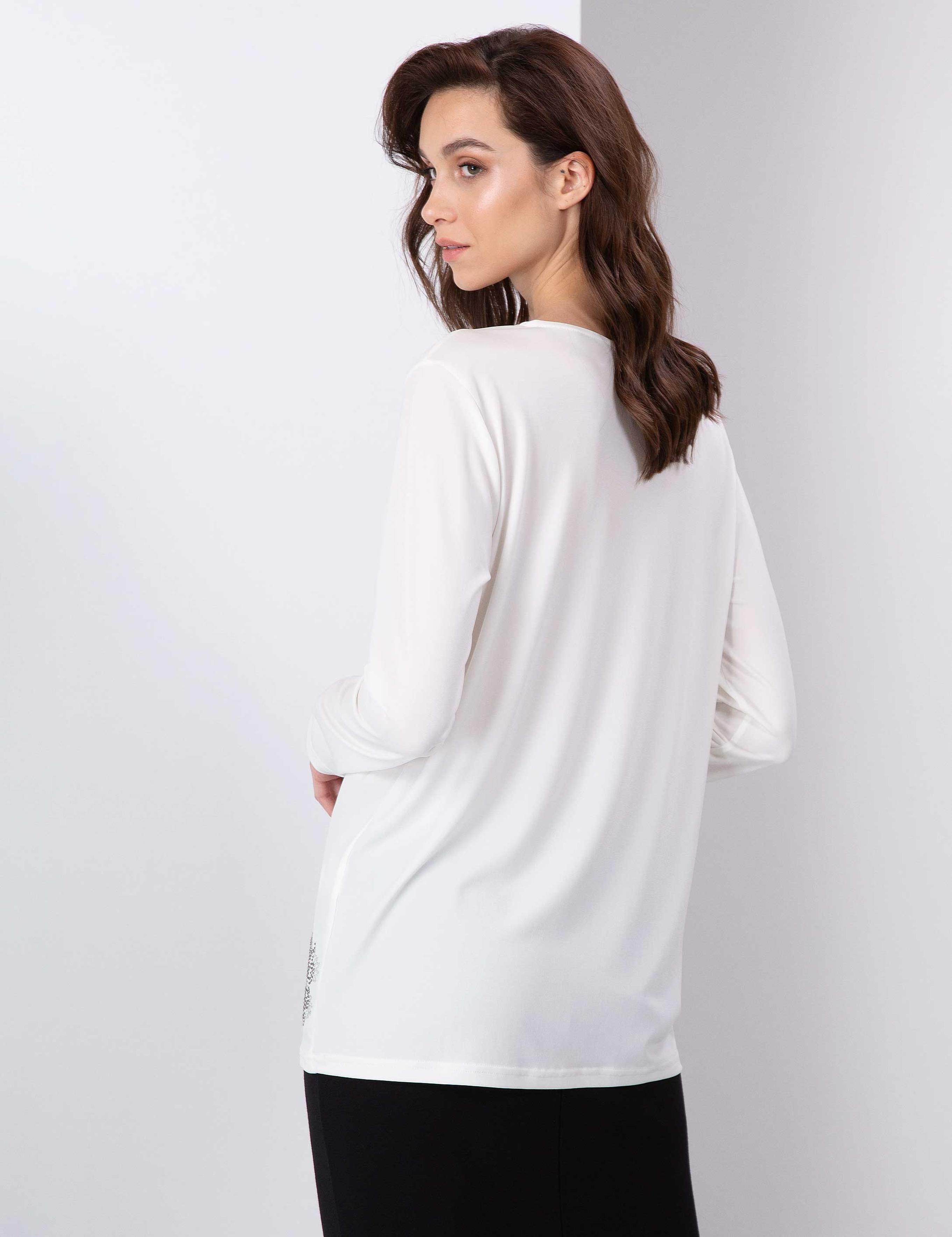 Ekru Comfort Fit Bluz