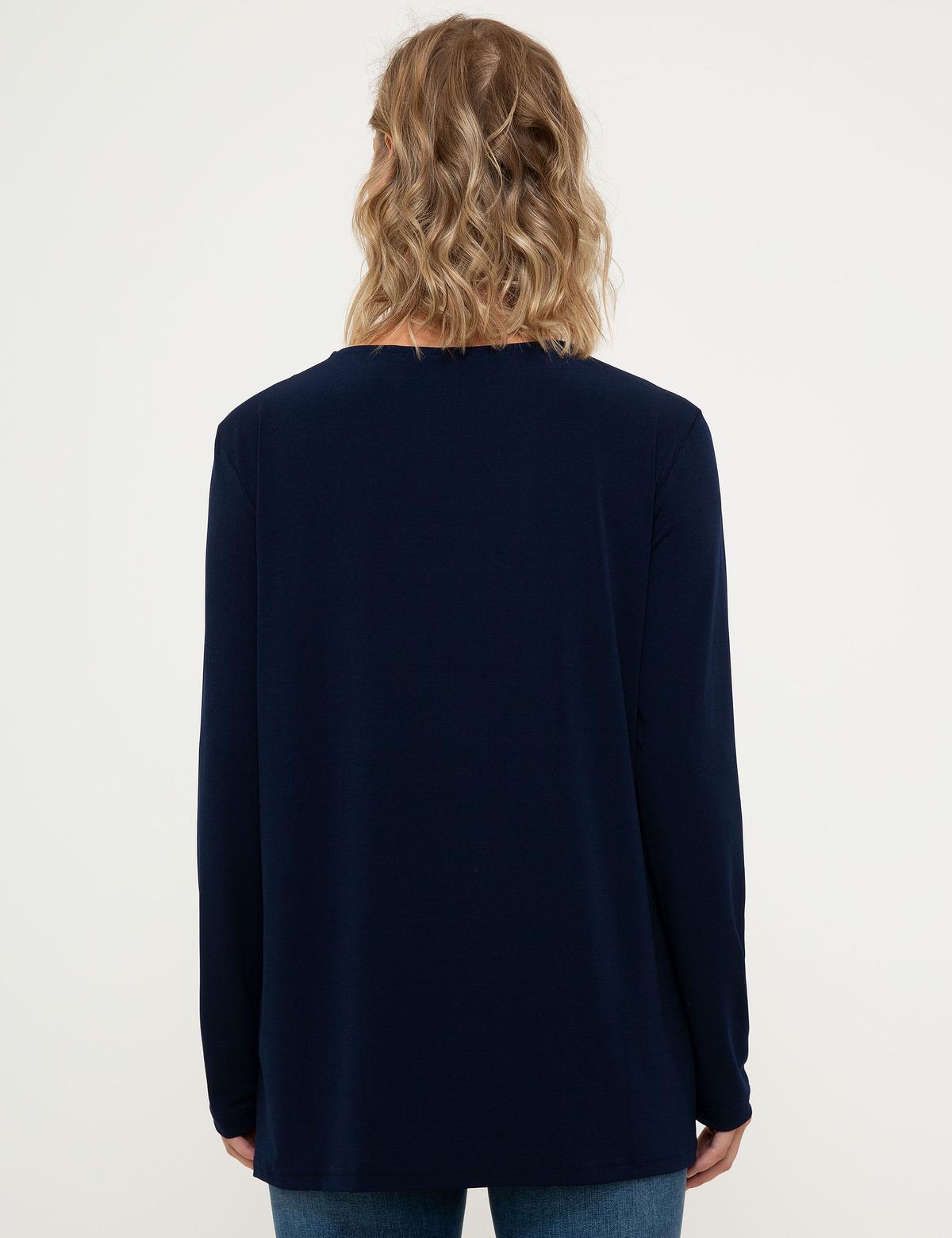 Lacivert Comfort Fit Bluz - 50197784052