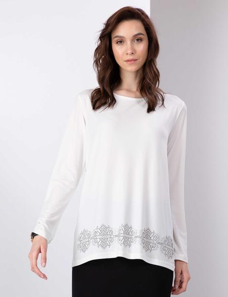 Ekru Comfort Fit Bluz - 50197784044