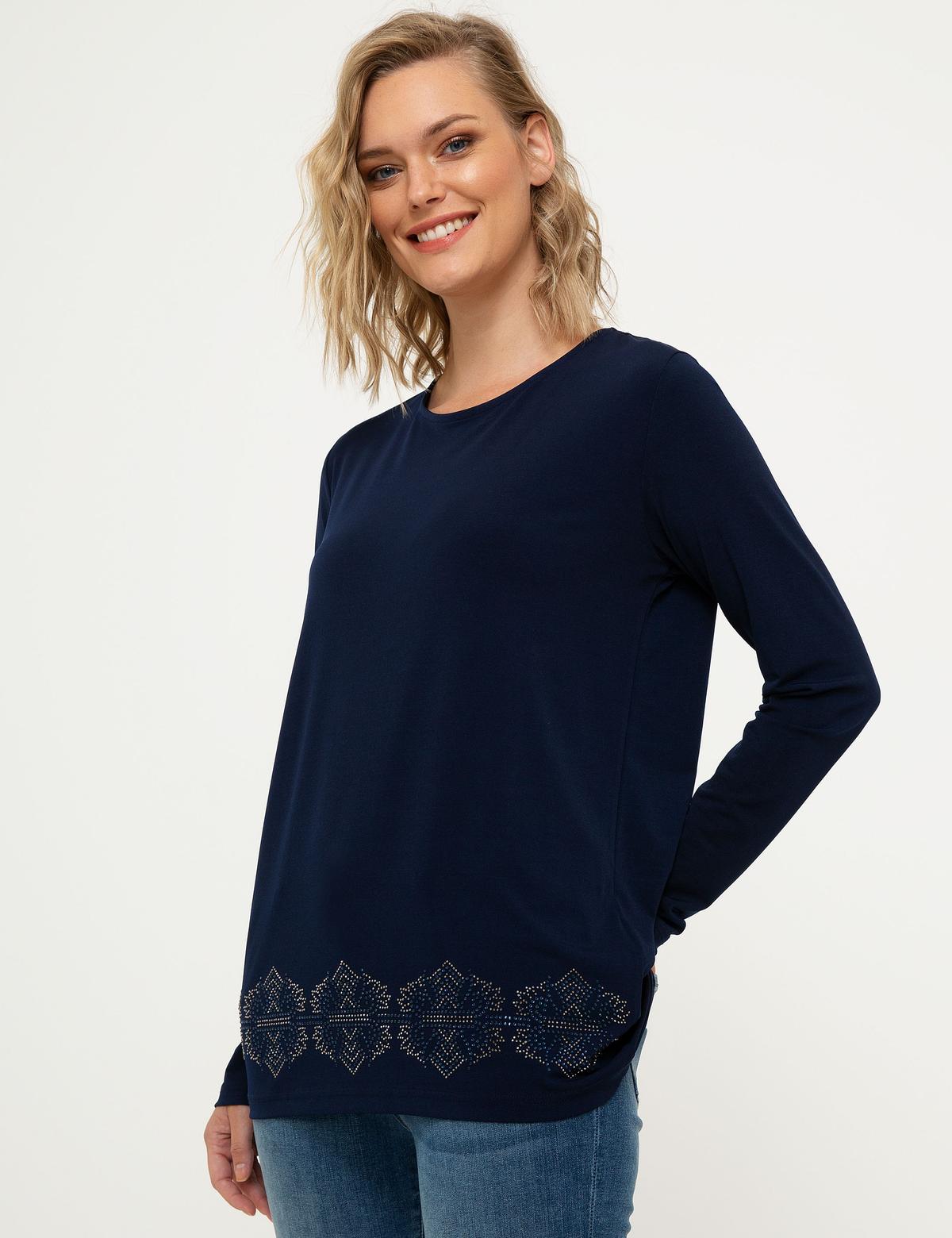 Lacivert Comfort Fit Bluz - 50197784052