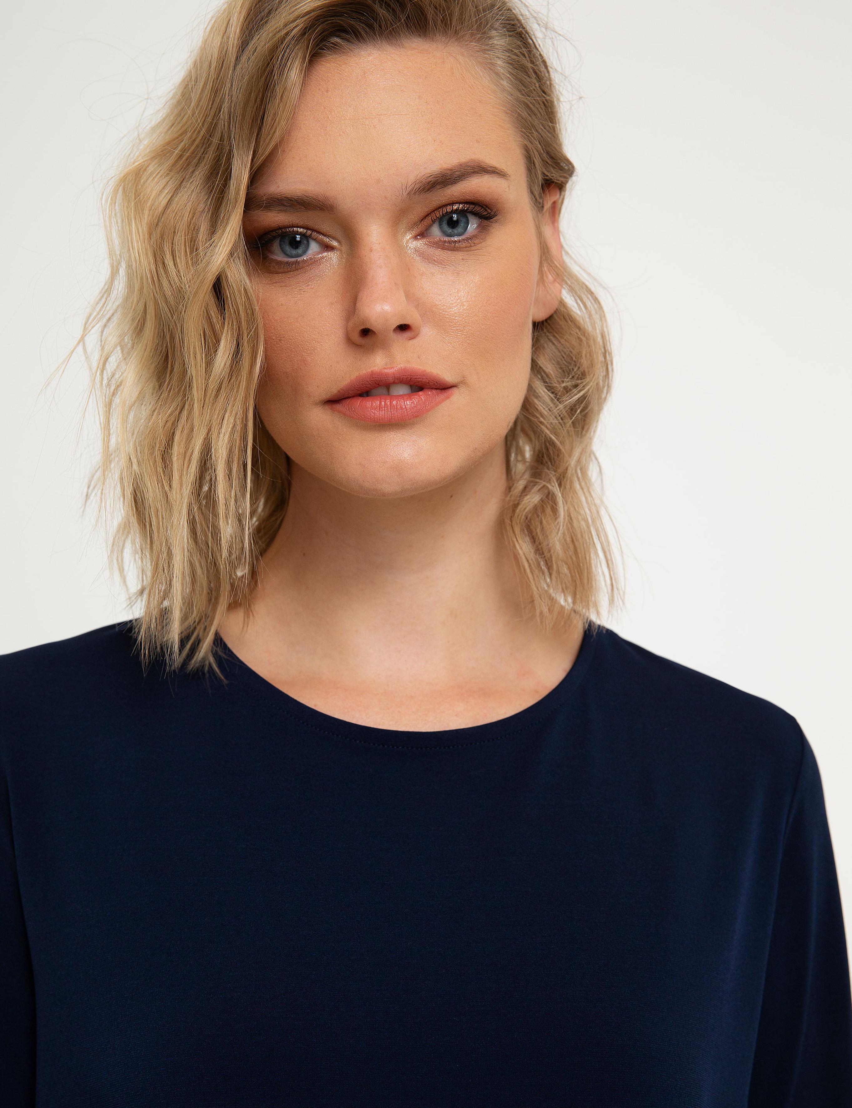 Lacivert Comfort Fit Bluz