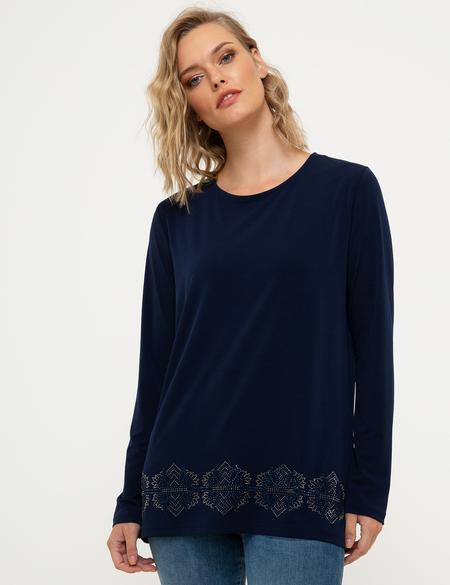 Lacivert Comfort Fit Bluz - 50197784052