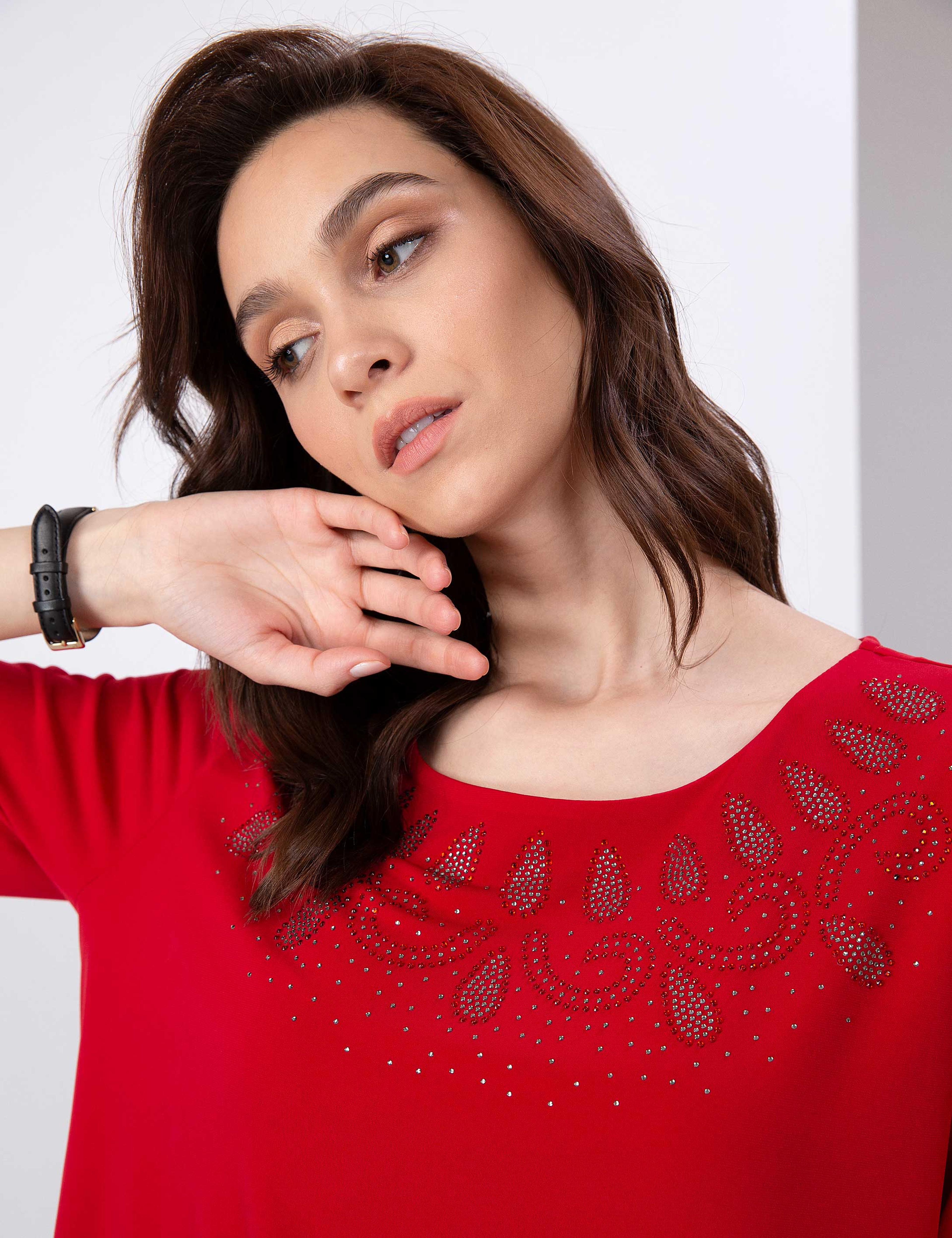 Kırmızı Comfort Fit Bluz - Image 2