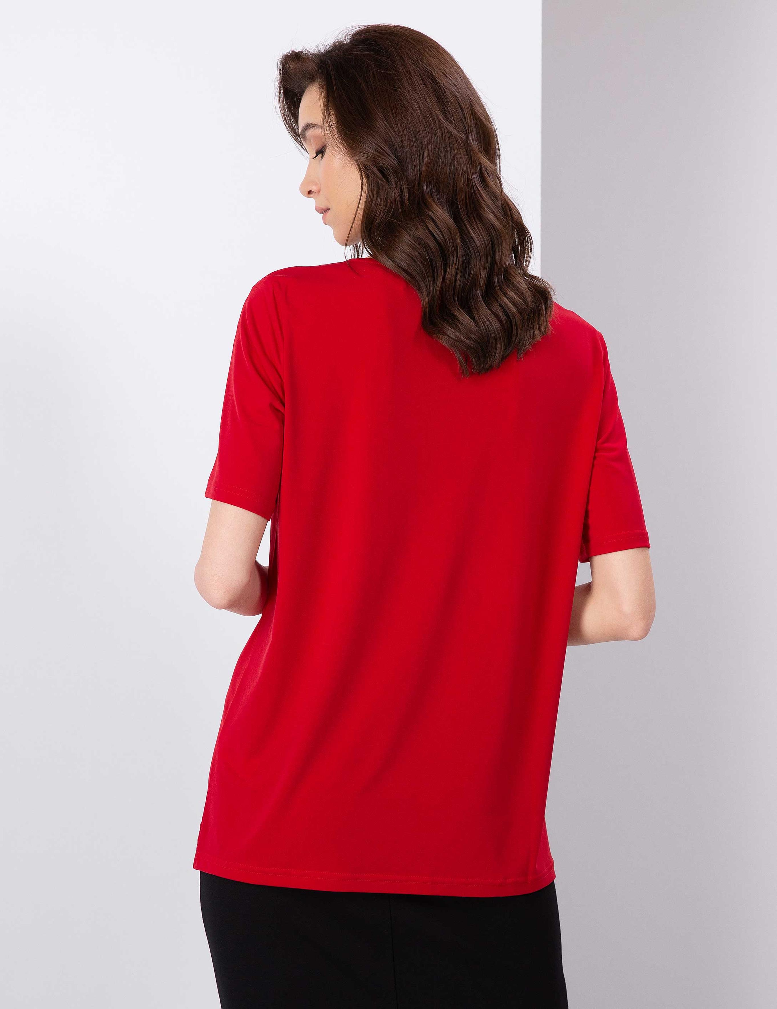 Kırmızı Comfort Fit Bluz