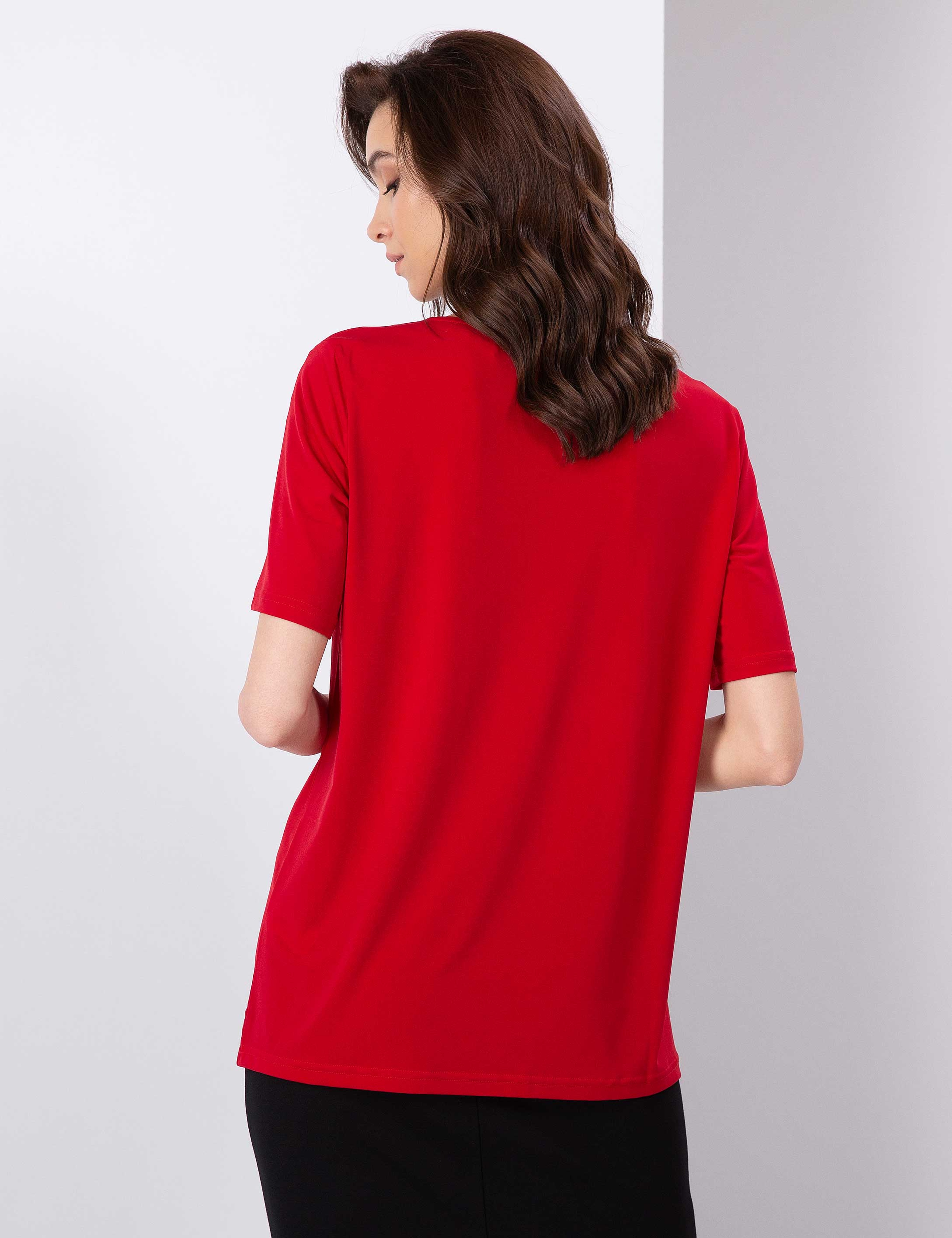 Kırmızı Comfort Fit Bluz