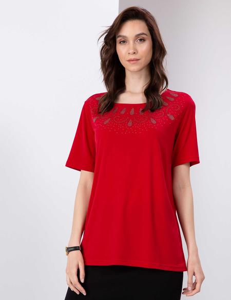 Kırmızı Comfort Fit Bluz - 50197787076