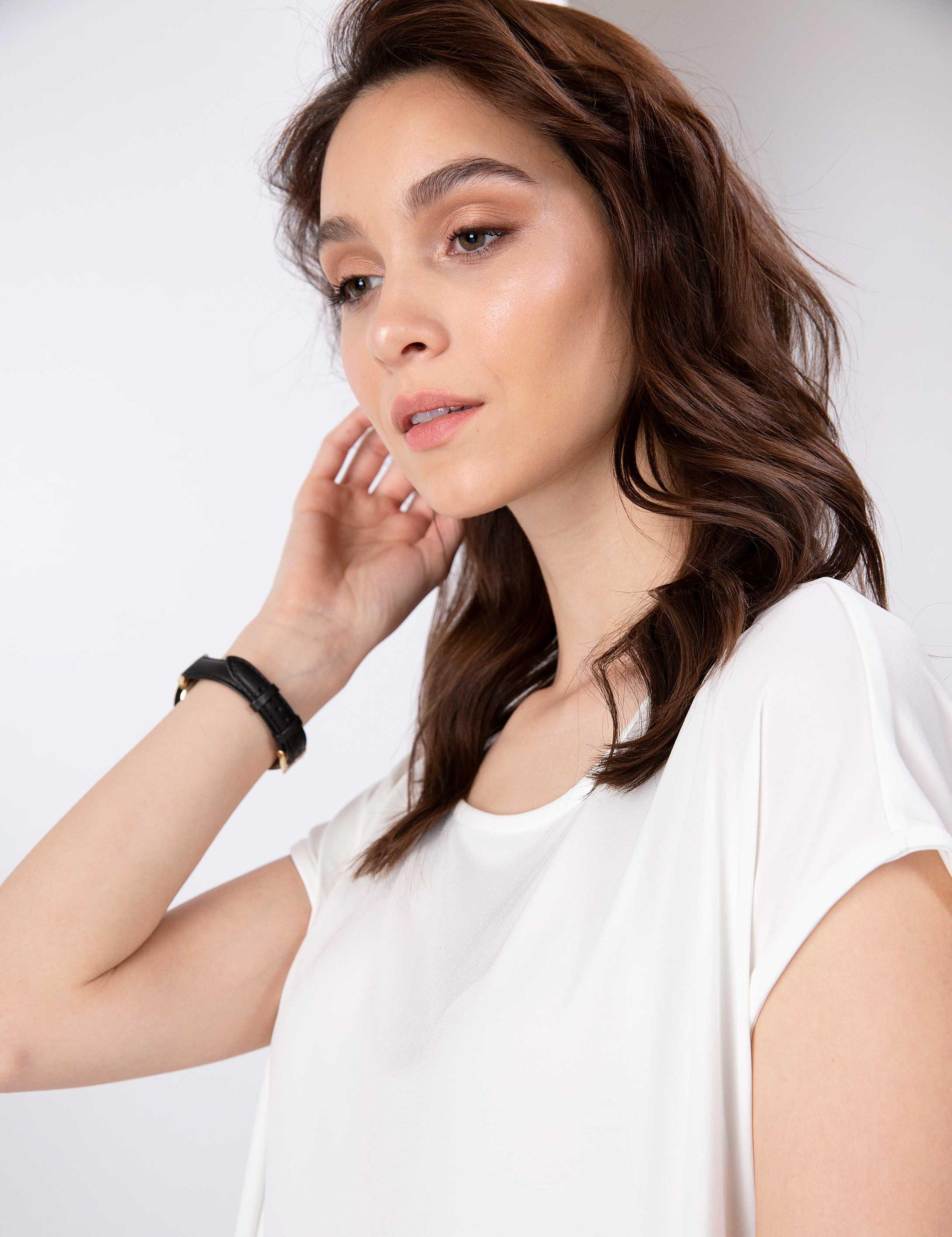 Ekru Comfort Fit Bluz