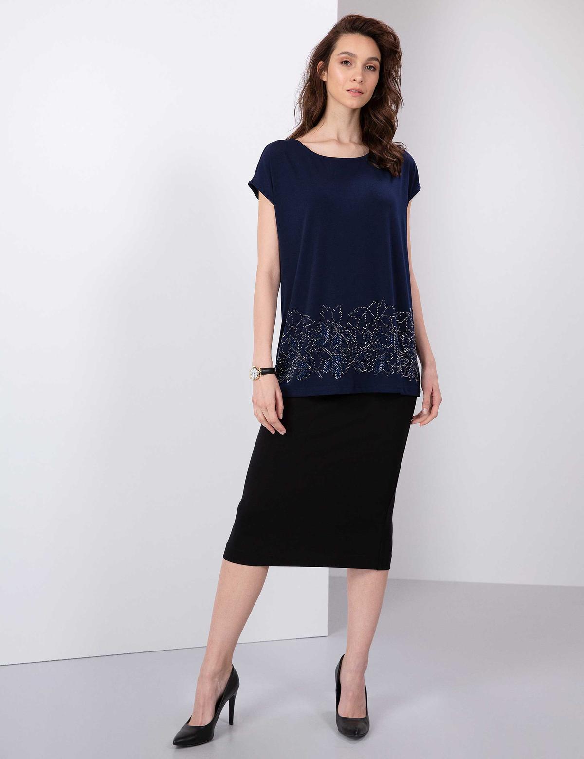 Lacivert Comfort Fit Bluz - 50197793053