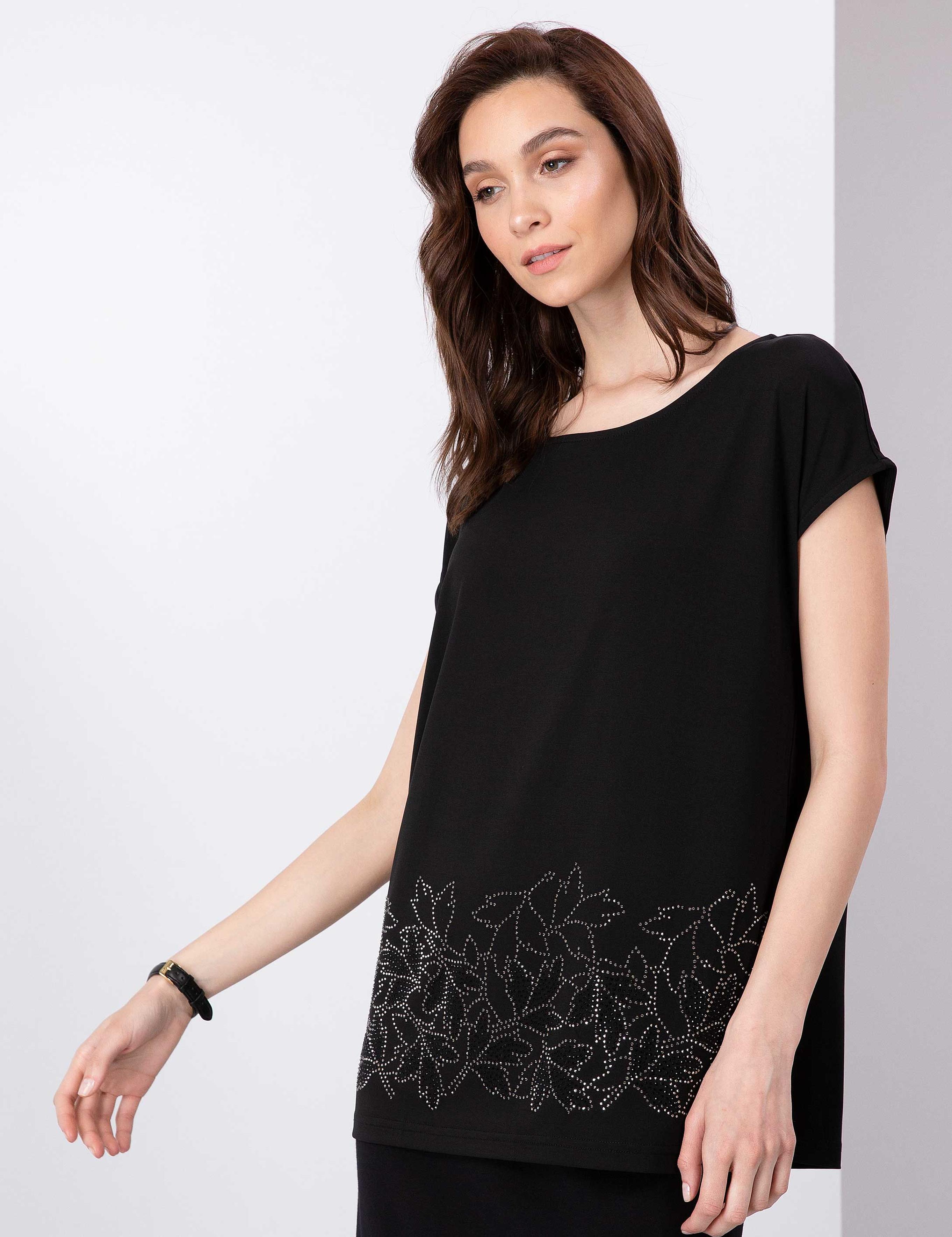 Siyah Comfort Fit Bluz