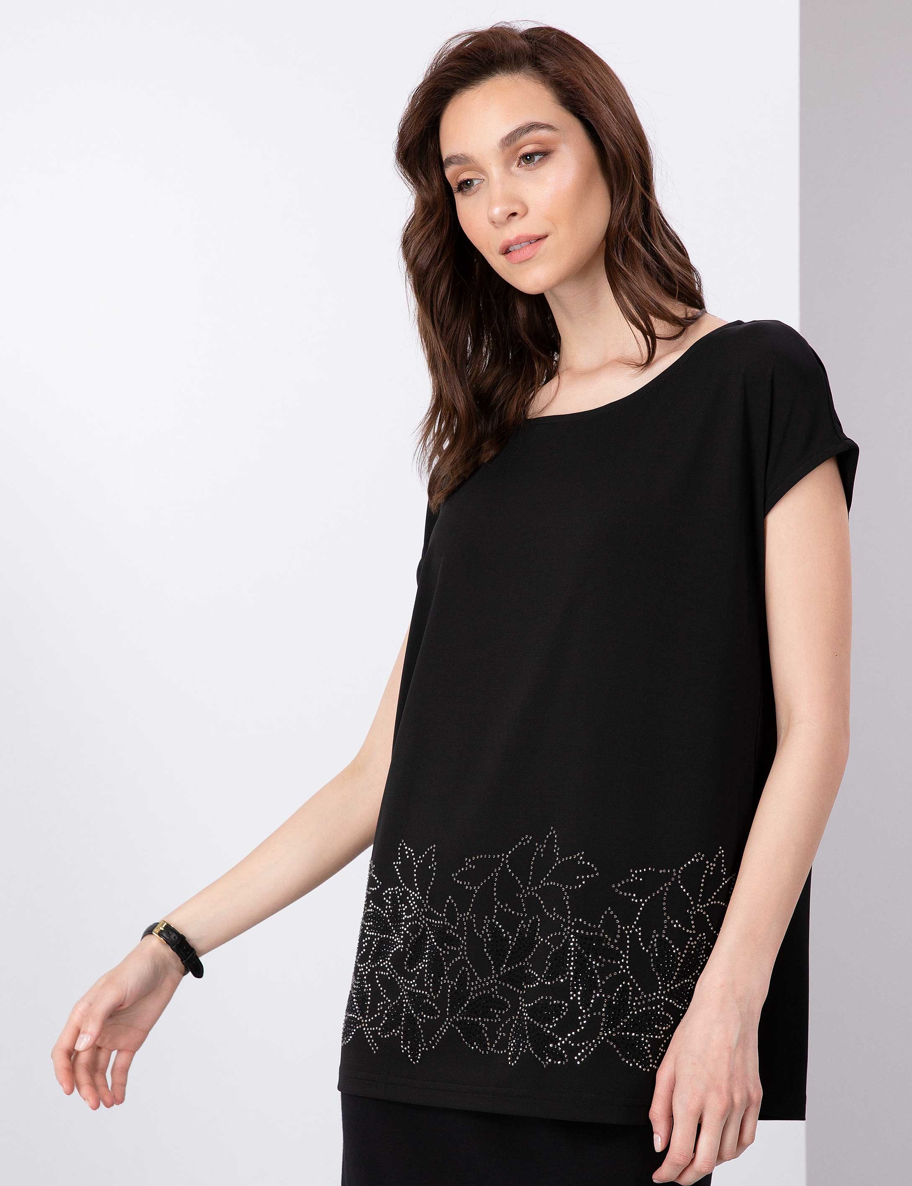 Siyah Comfort Fit Bluz - Image 2