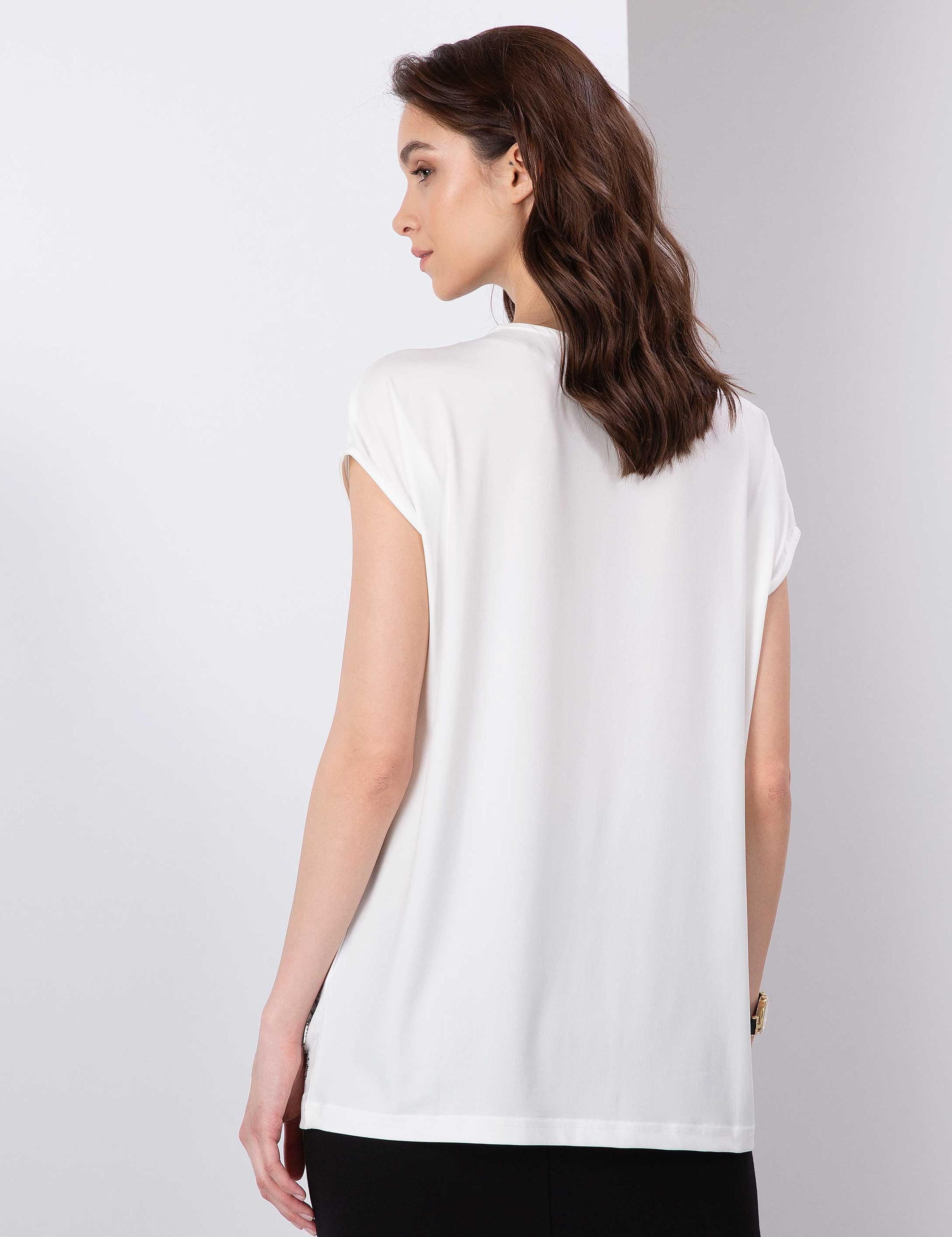 Ekru Comfort Fit Bluz