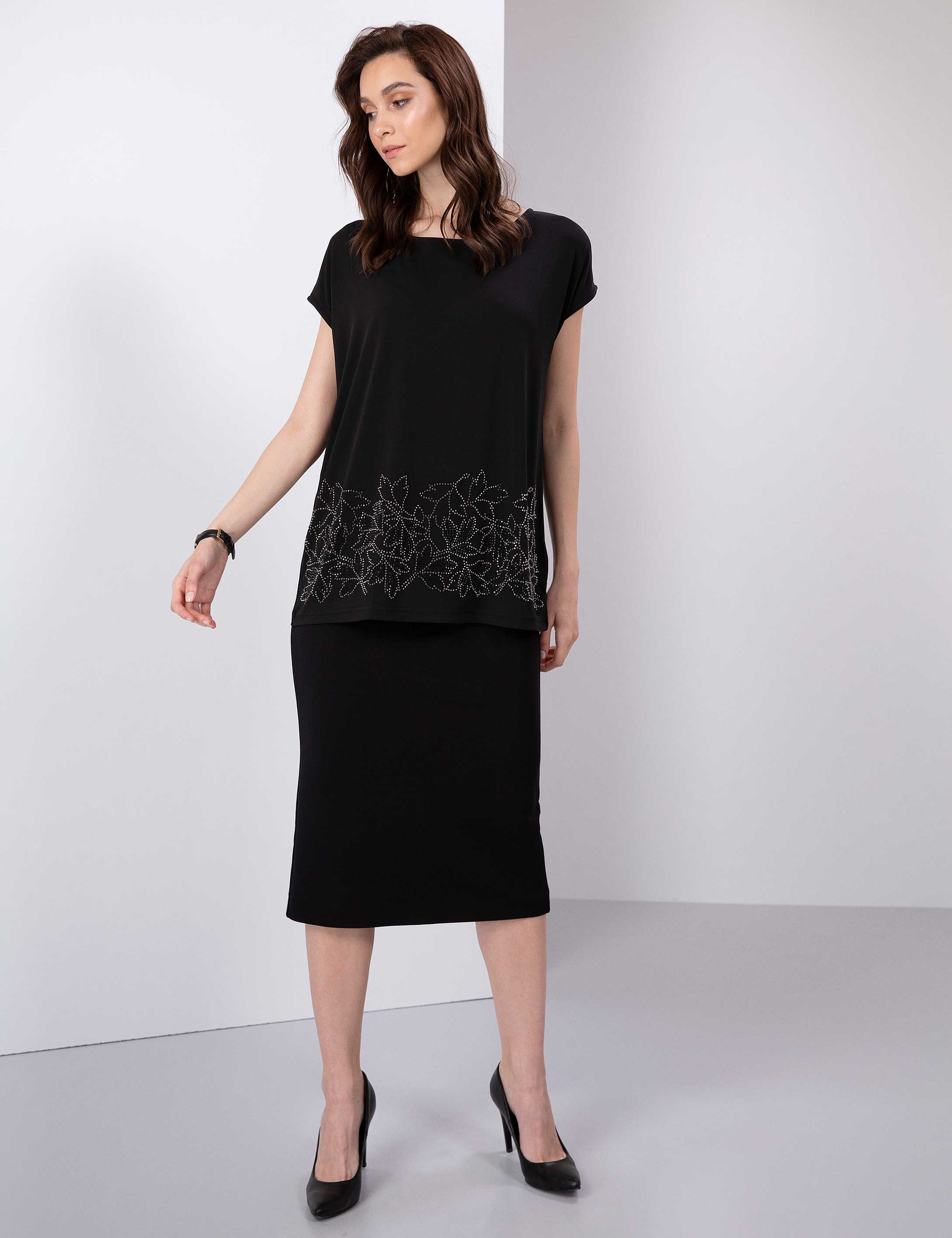 Siyah Comfort Fit Bluz - Image 4