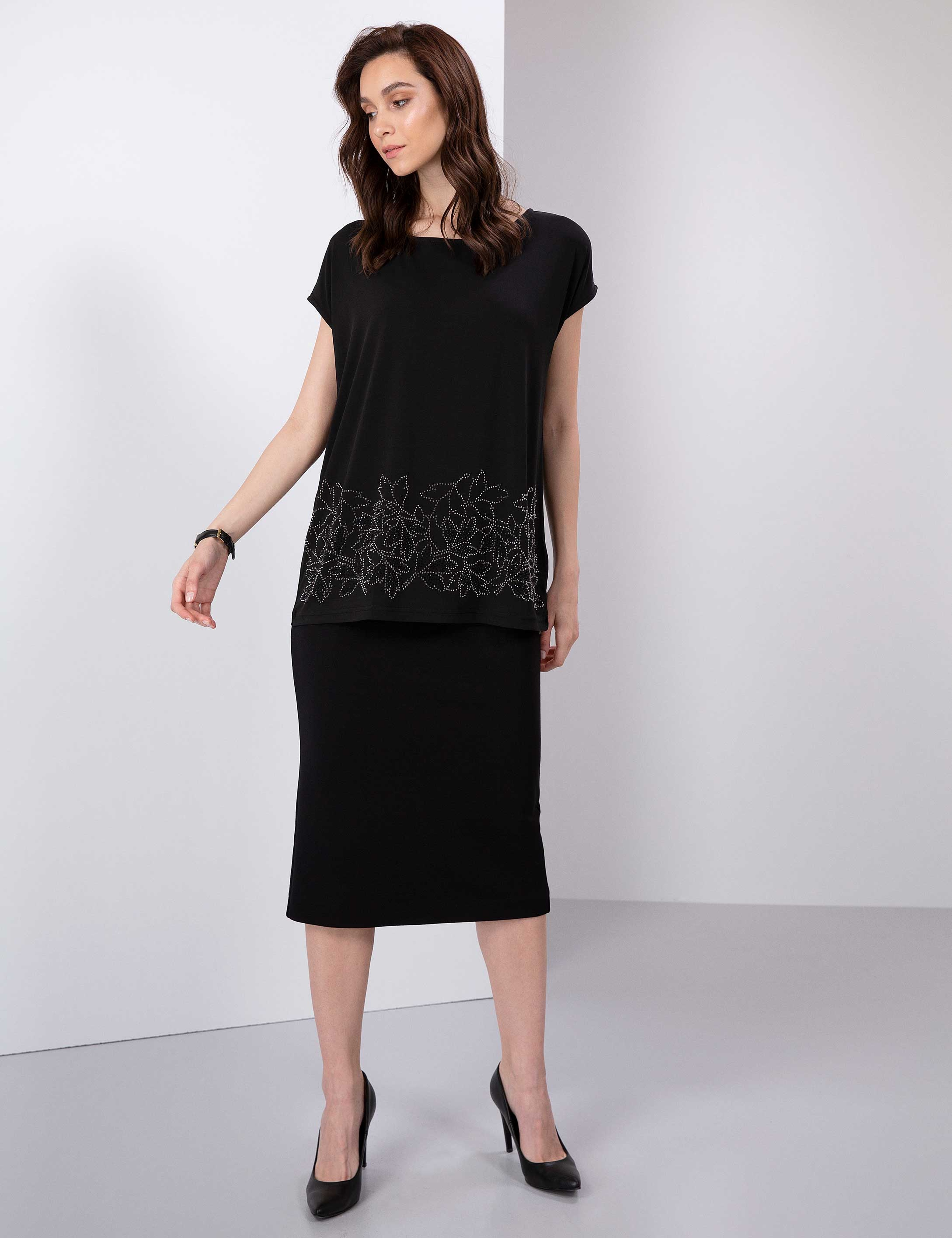 Siyah Comfort Fit Bluz