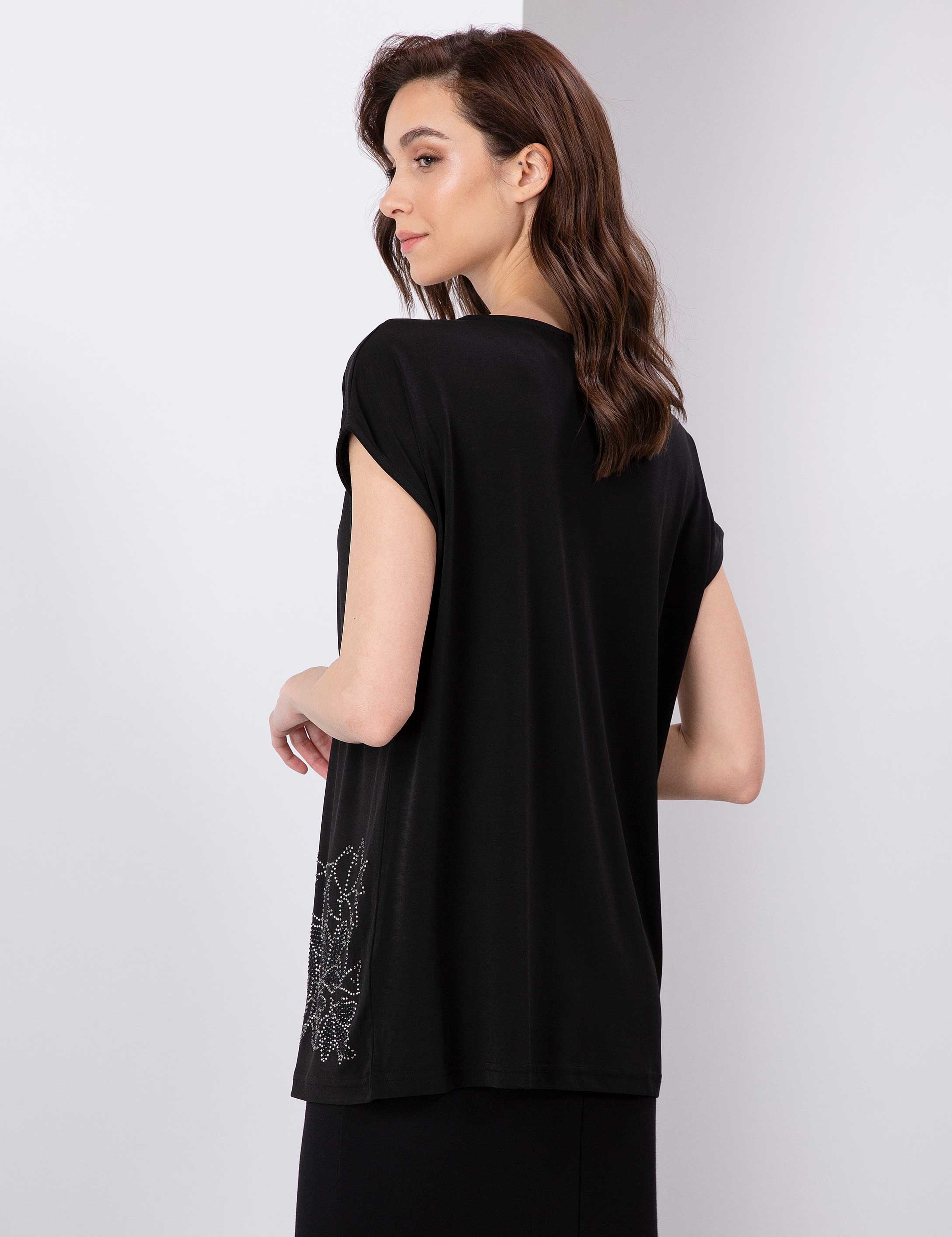 Siyah Comfort Fit Bluz - Image 3