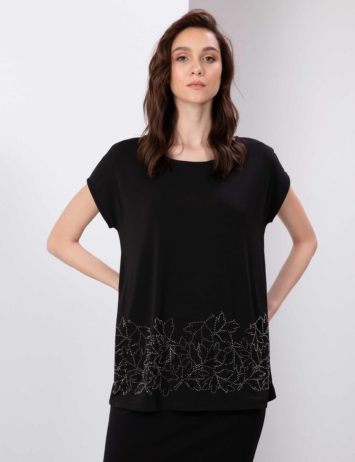 Siyah Comfort Fit Bluz