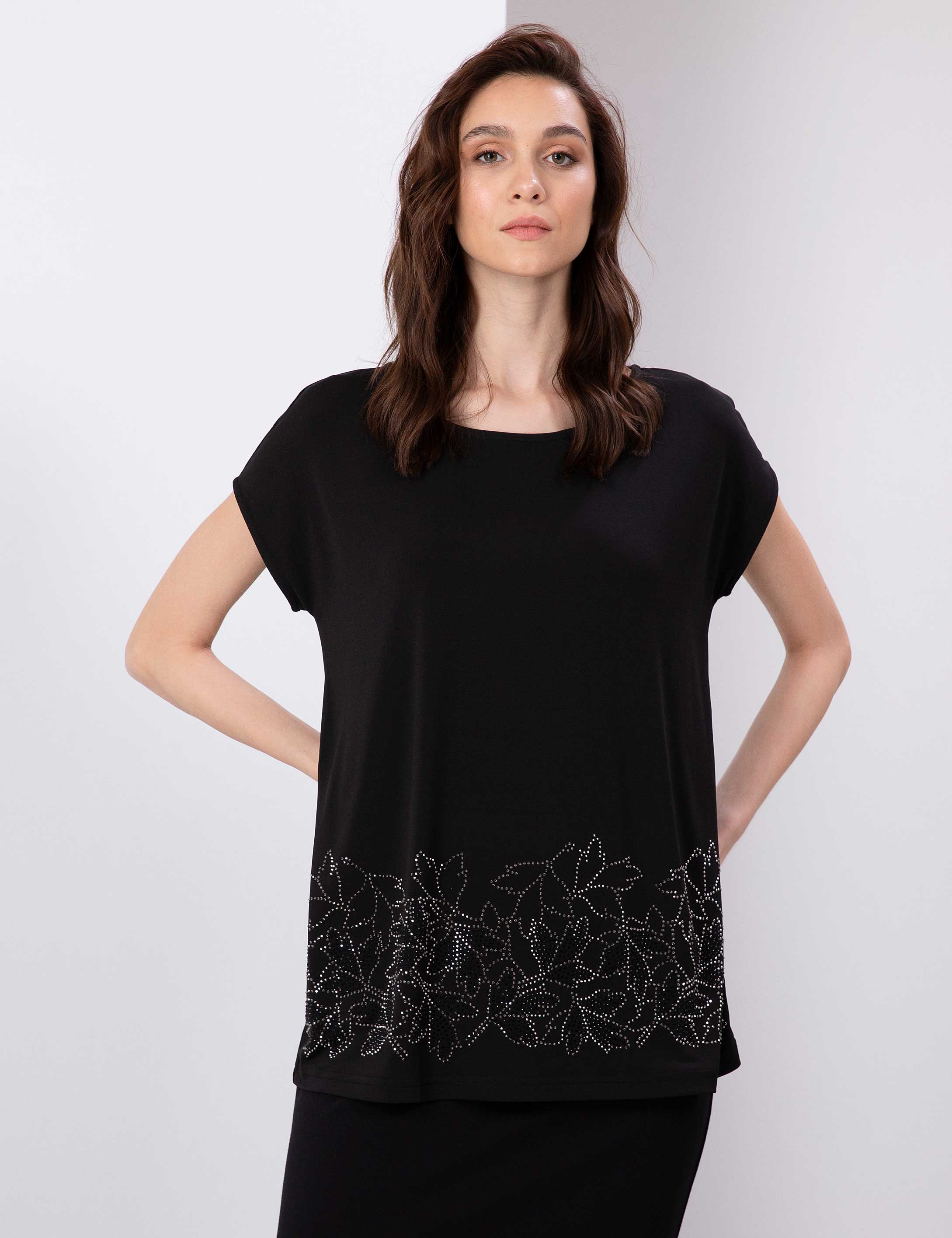 Siyah Comfort Fit Bluz
