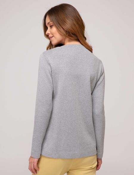 Gri Regular Fit Triko Hırka - 50197796036