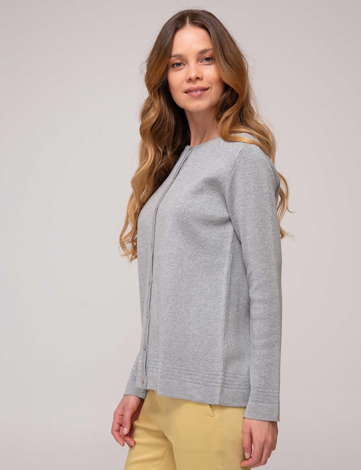 Gri Regular Fit Triko Hırka - 50197796036