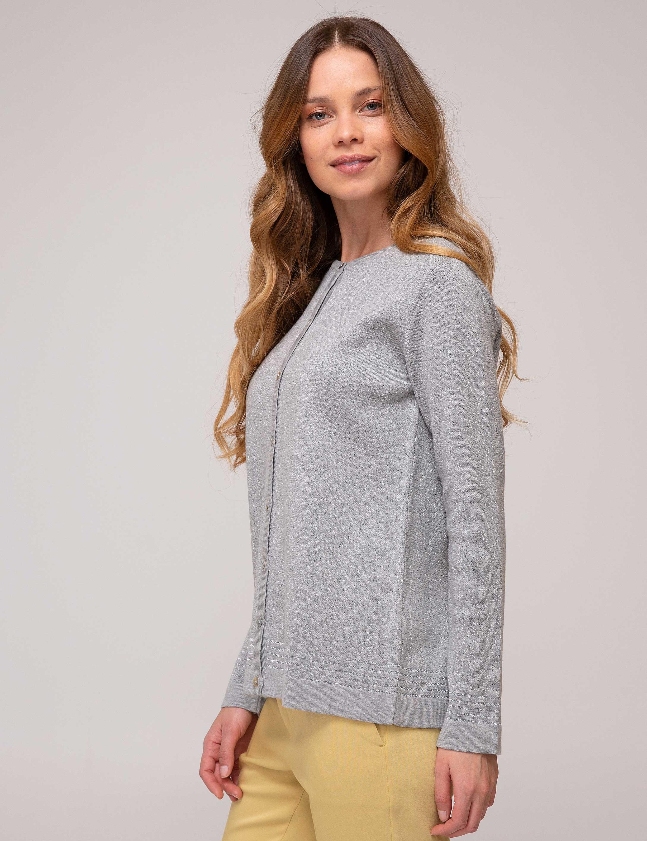 Gri Regular Fit Triko Hırka