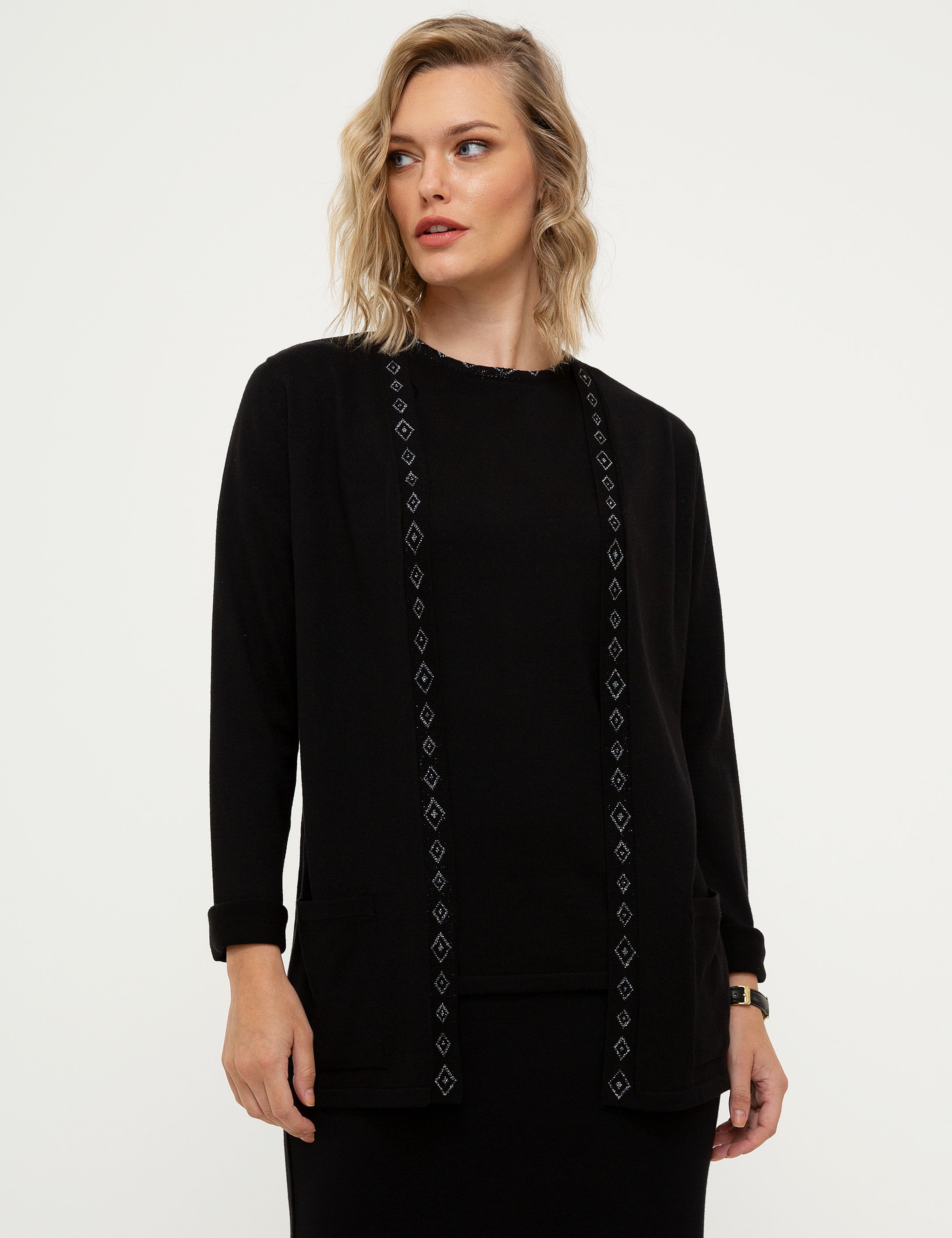 Siyah Regular Fit Kazak - Image 1