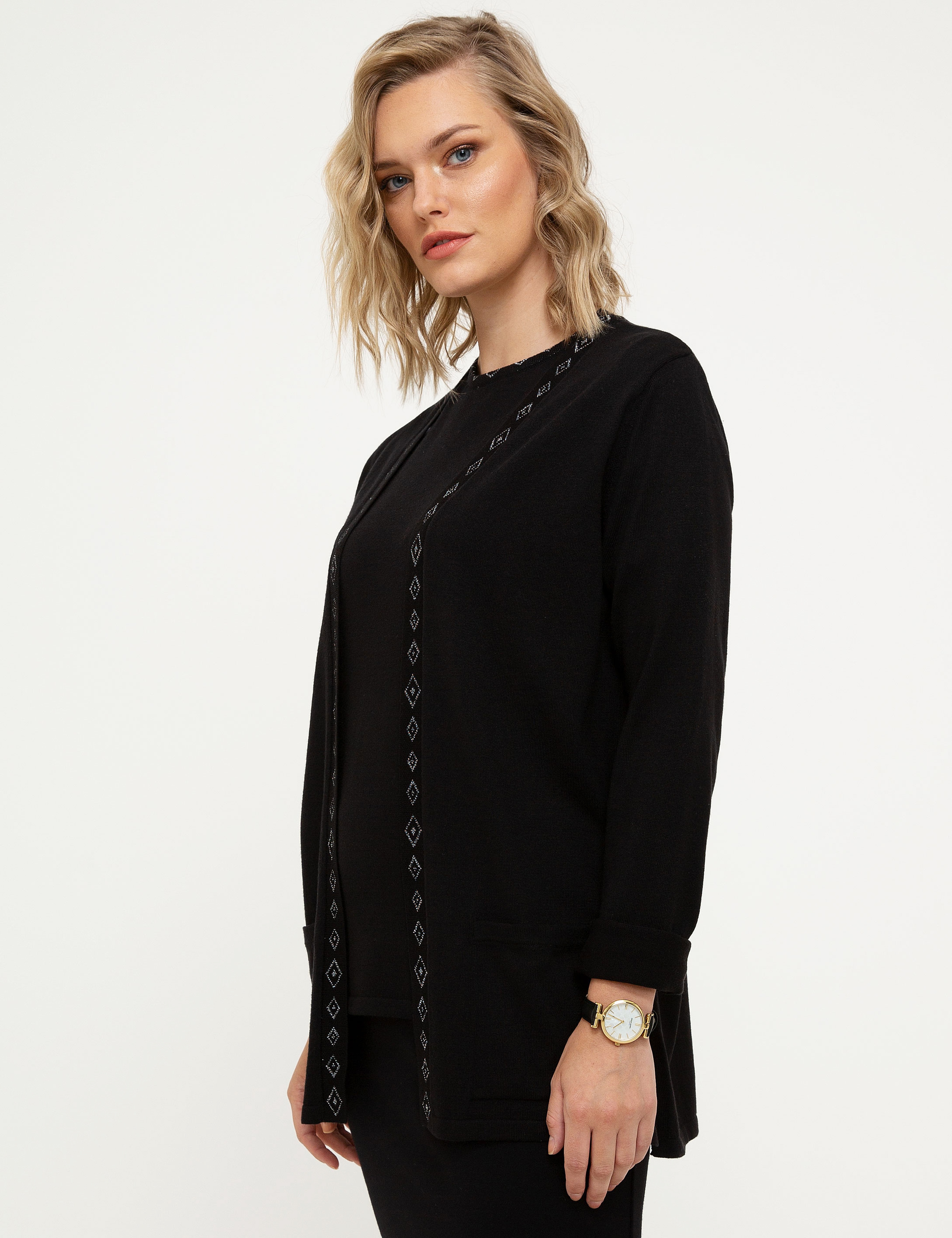 Siyah Regular Fit Kazak - Image 3