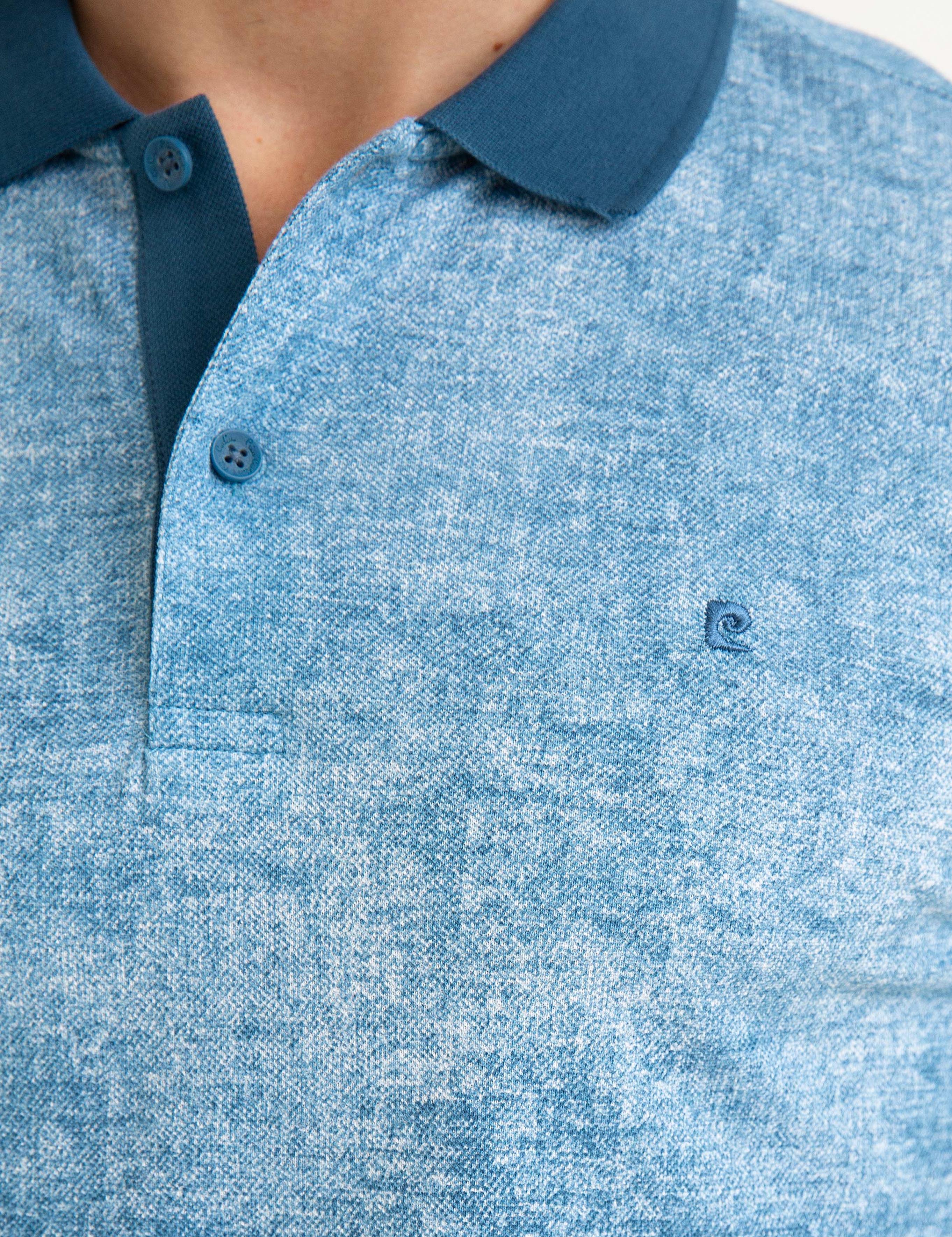 İndigo Mavi Slim Fit Polo Yaka T-Shirt