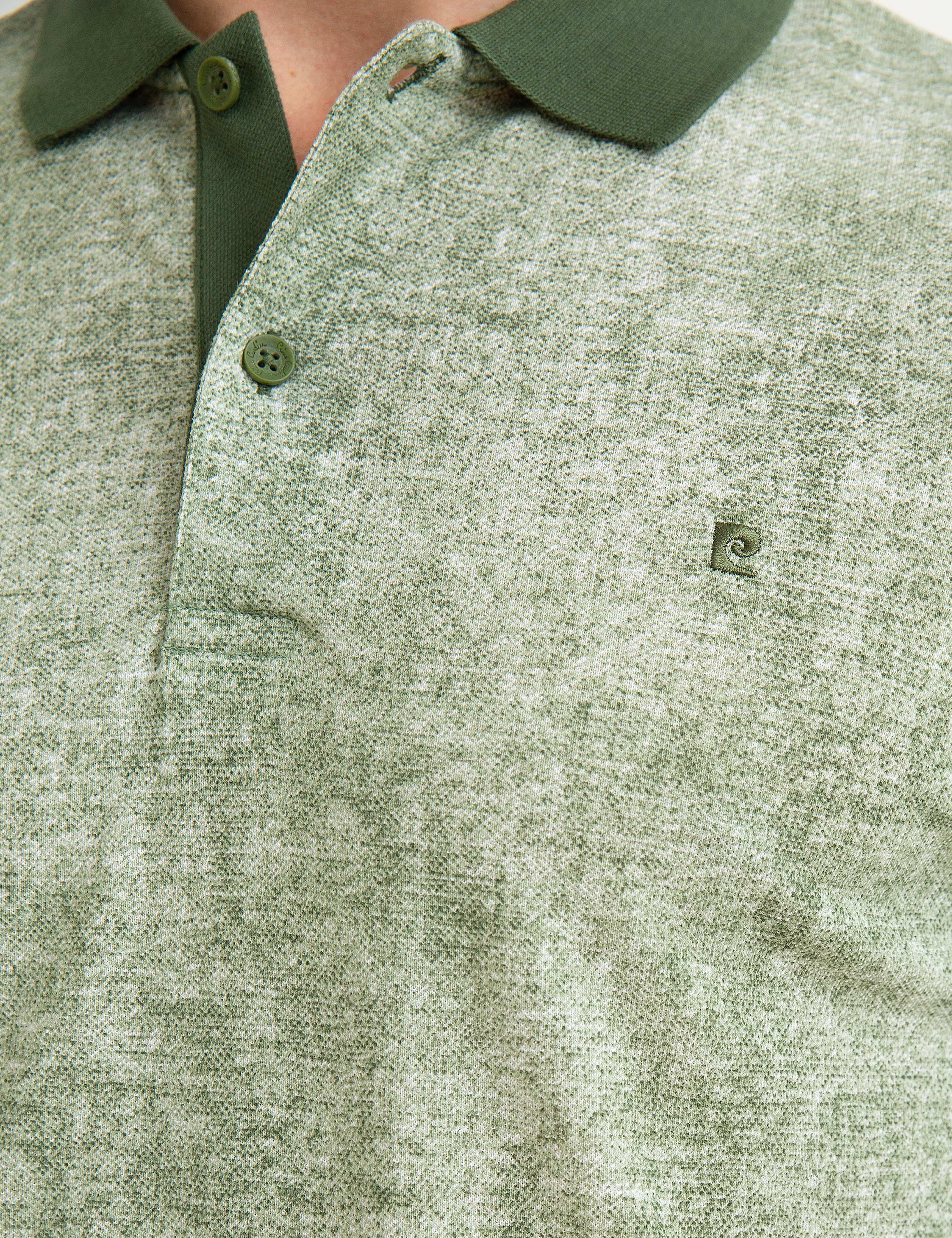 Yeşil Slim Fit Polo Yaka T-Shirt - Image 4