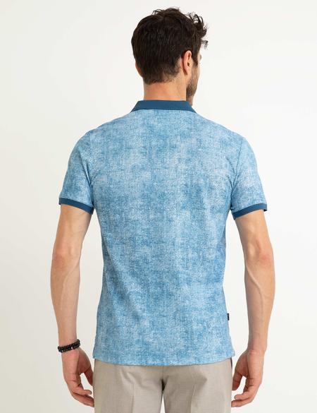 İndigo Mavi Slim Fit Polo Yaka T-Shirt - 50200251011