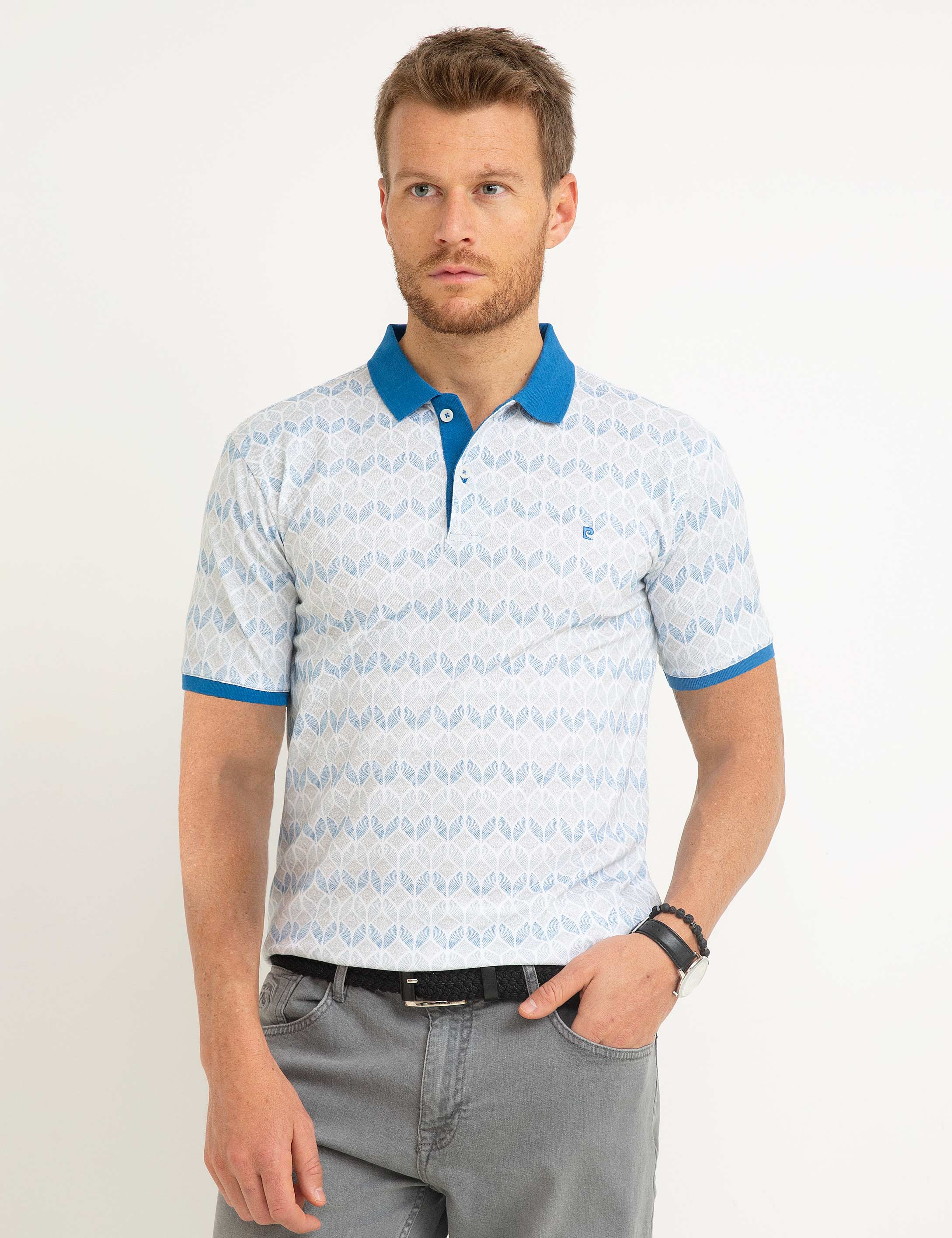 Açık Mavi Slim Fit Polo Yaka T-Shirt