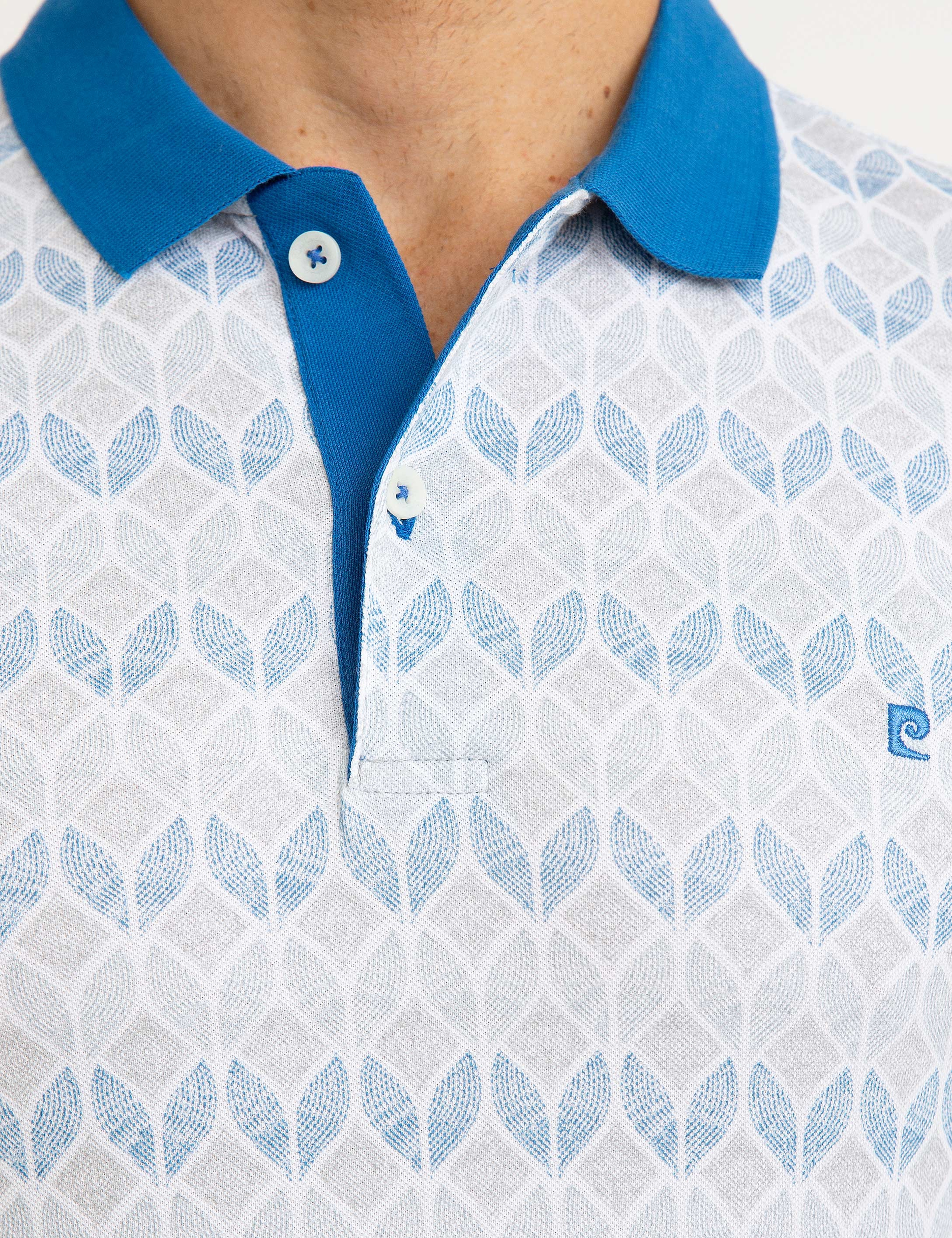 Açık Mavi Slim Fit Polo Yaka T-Shirt - Image 4
