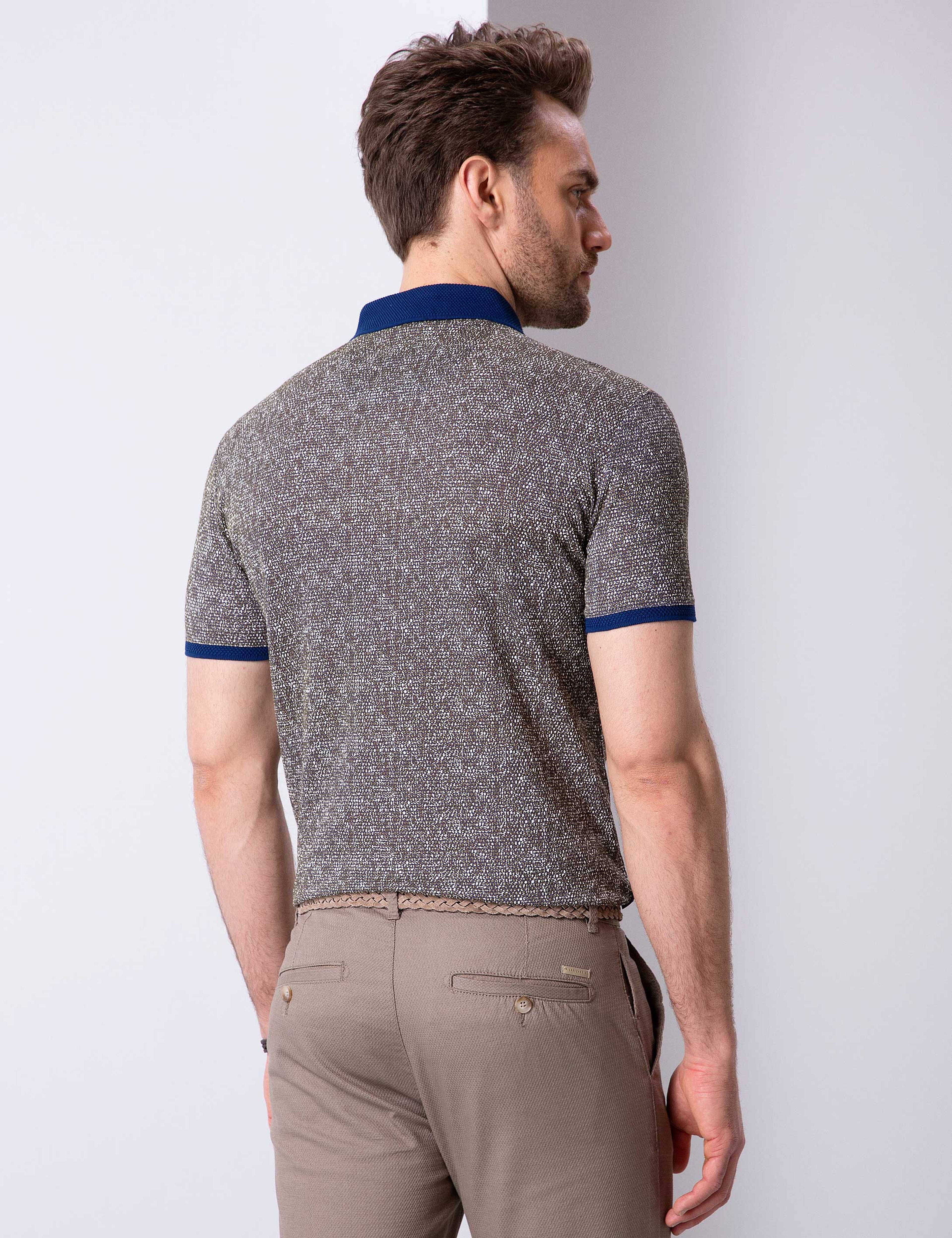 Haki Slim Fit Tişört - Image 4