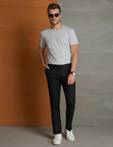 Açık Gri Slim Fit T-Shirt - 50200368010