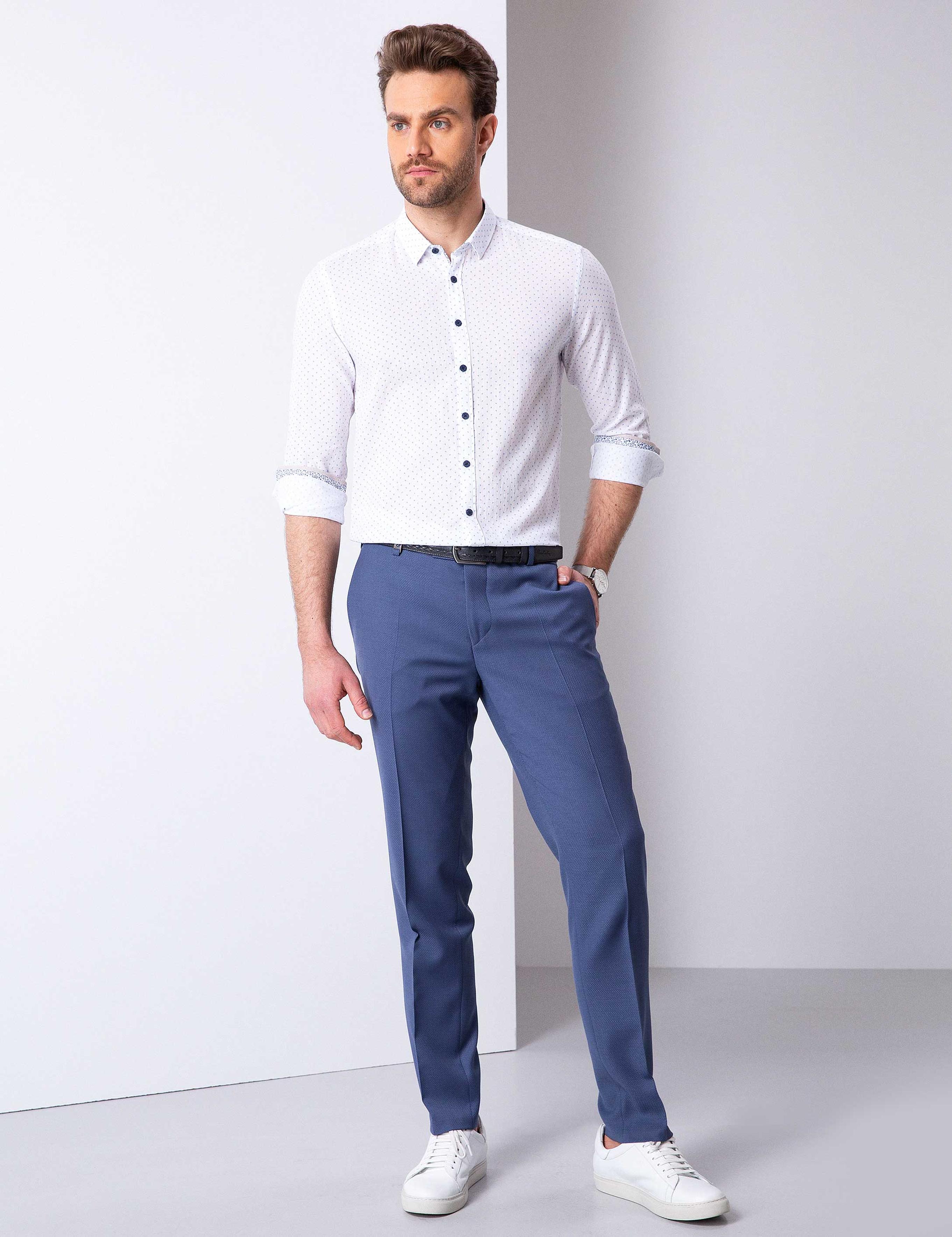 Mavi Slim Fit Gömlek