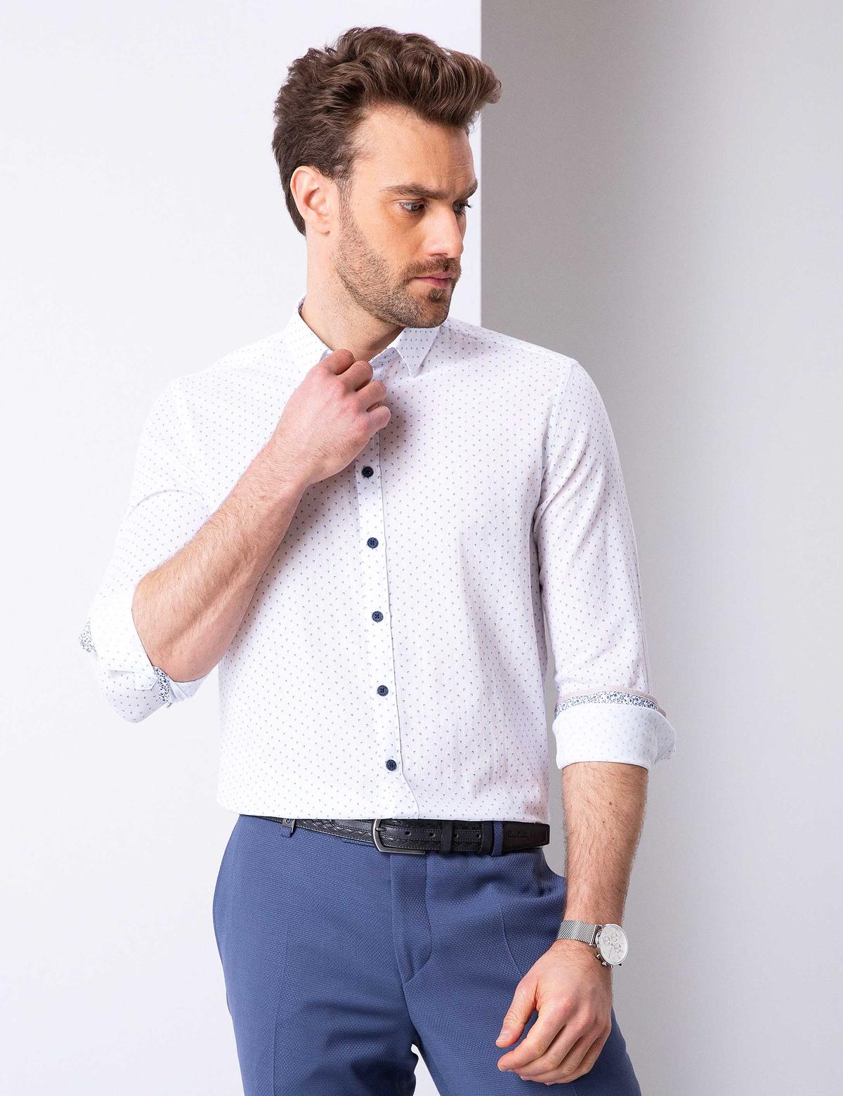 Mavi Slim Fit Gömlek