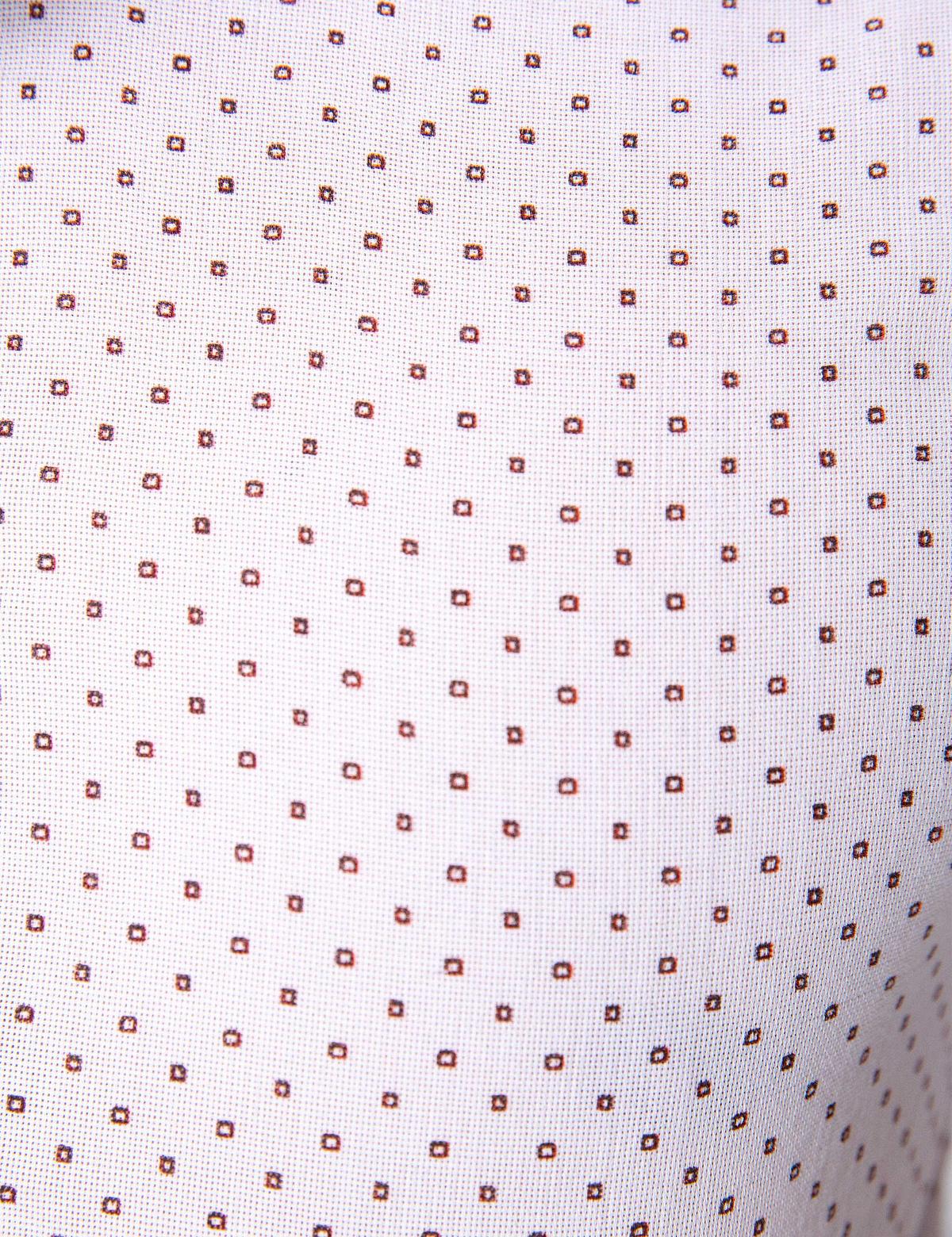 Kahverengi Detaylı Beyaz Slim Fit Gömlek - 50200622020