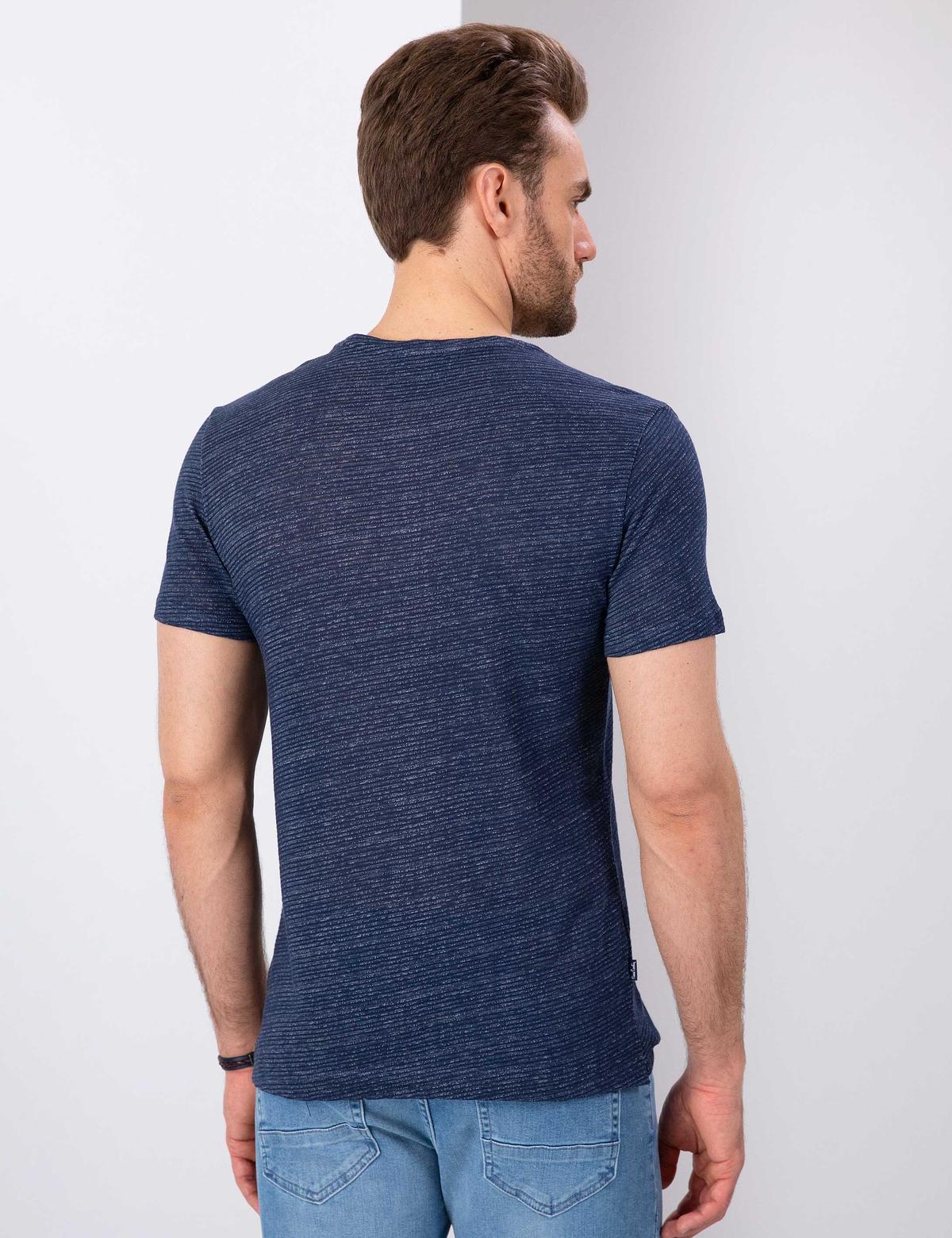 Lacivert Slim Fit Tişört - 50200628010