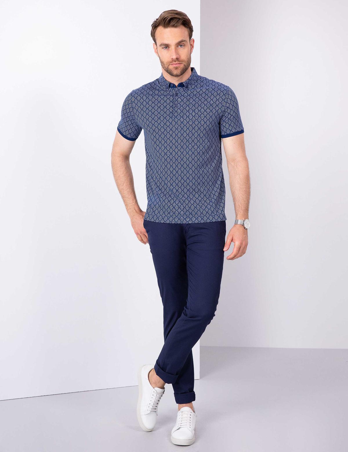 Lacivert Slim Fit Tişört - 50200629016