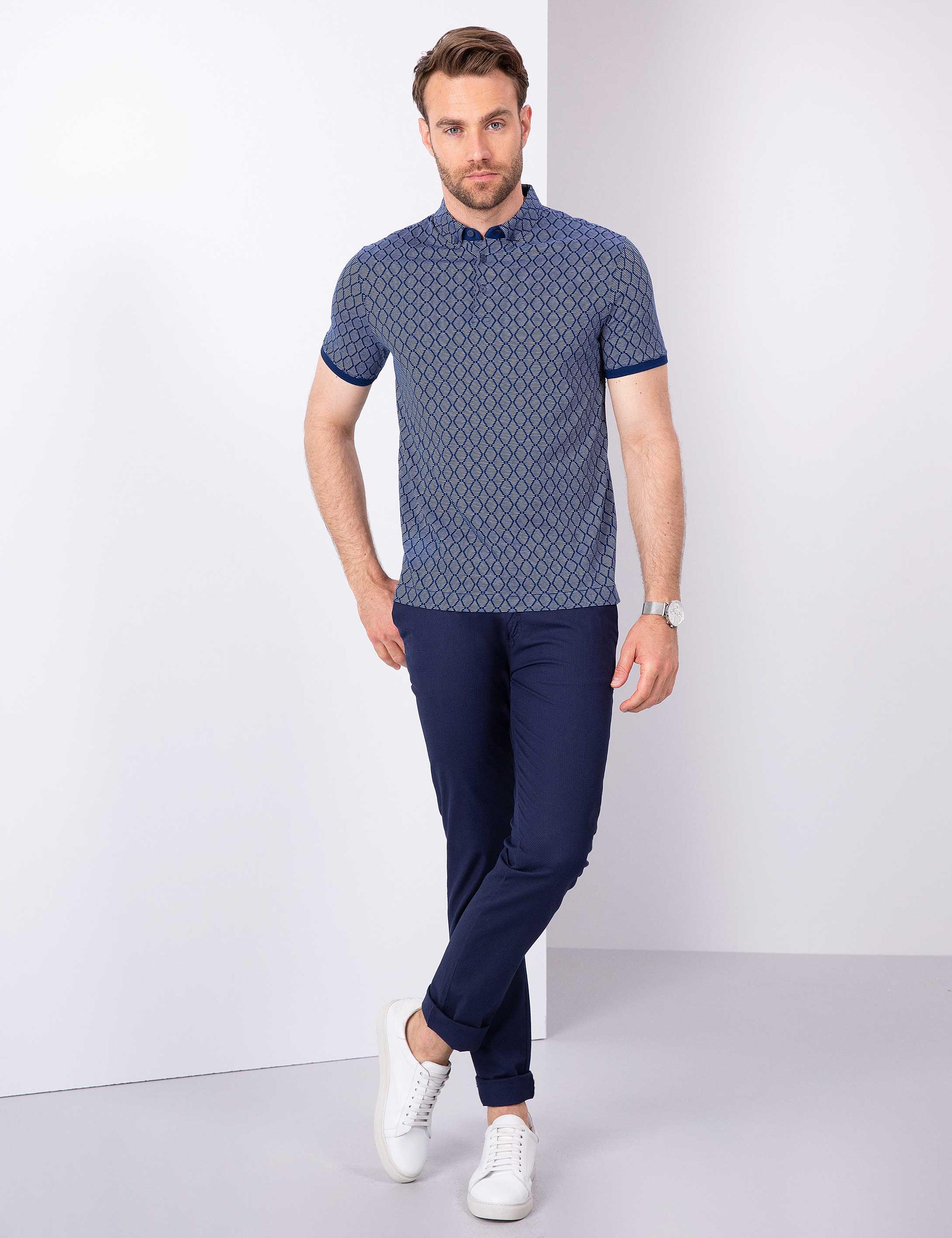 Lacivert Slim Fit Tişört