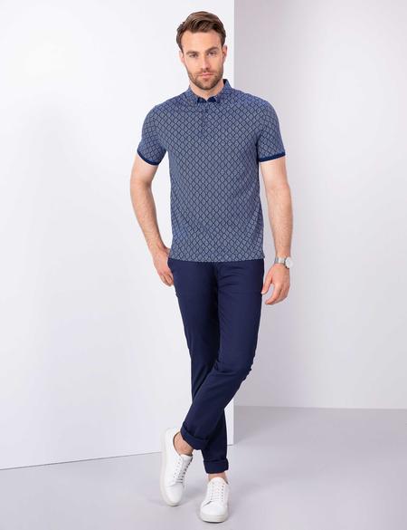 Lacivert Slim Fit Tişört - 50200629016