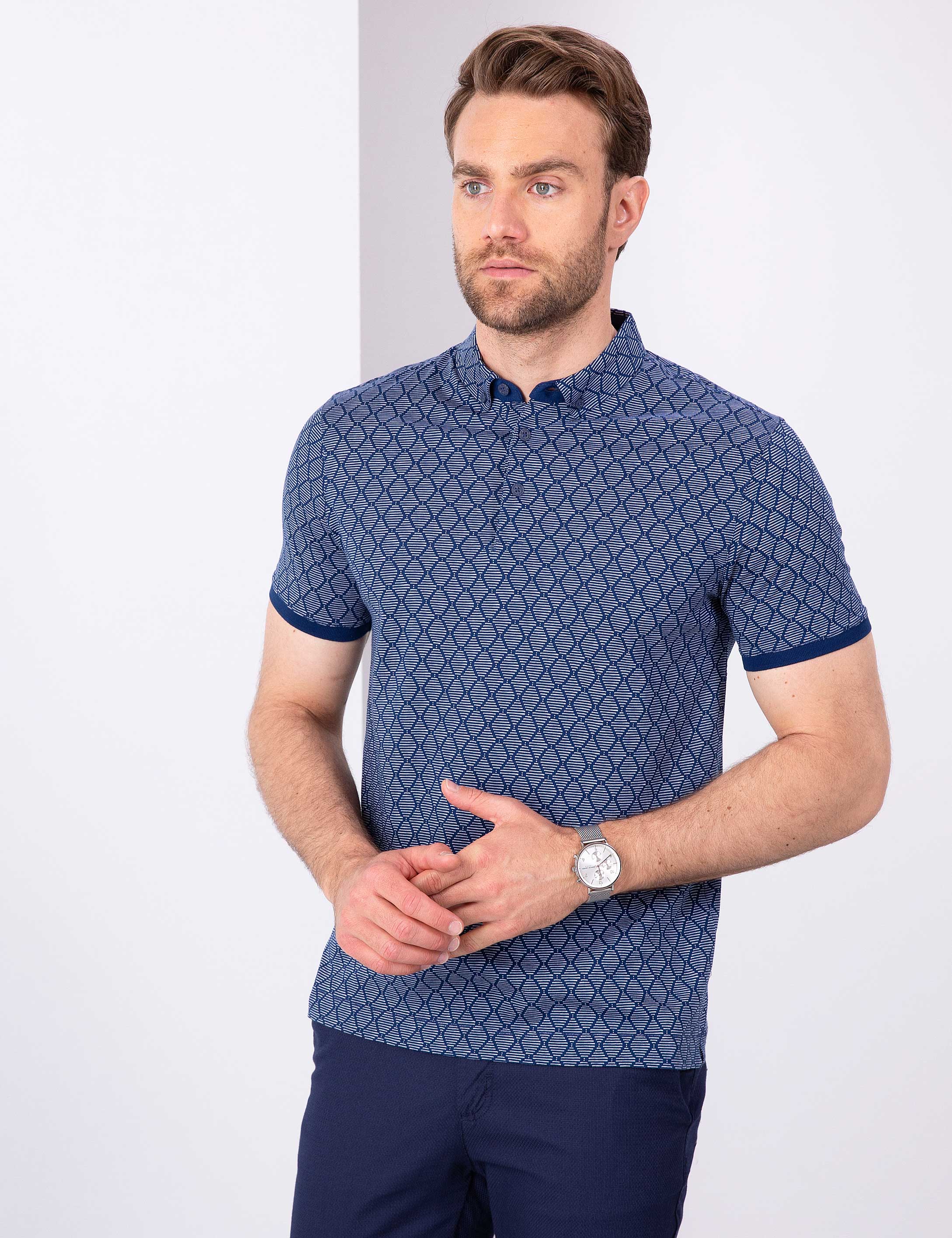 Lacivert Slim Fit Tişört